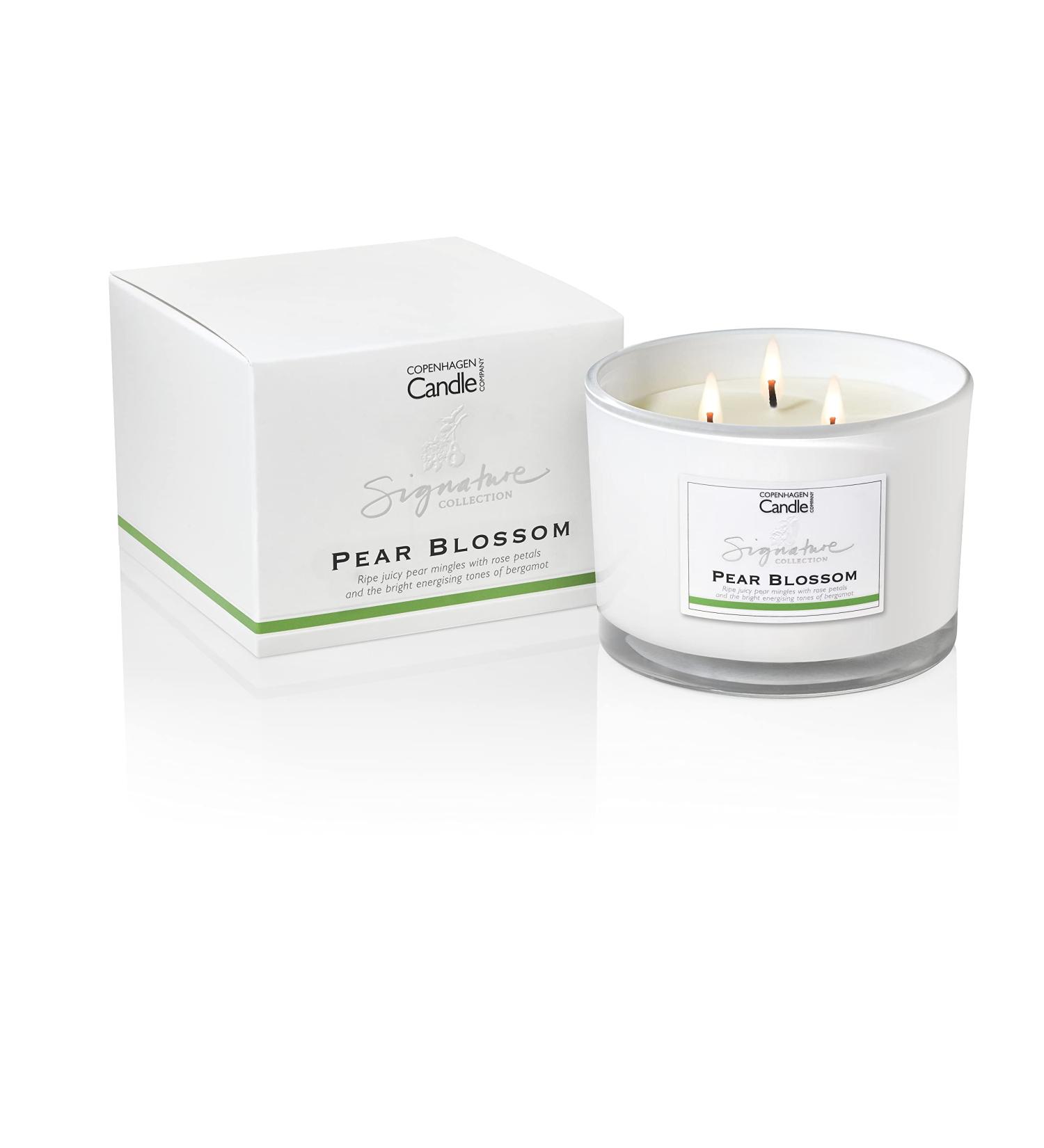Luxury Pear Blossom Scented Candle Gift for Women | 35 Hours Burn Time | Hotel Collection | 12oz Natural Wax Blend | The Copenhagen Company - Buy Online on GoSupps.com