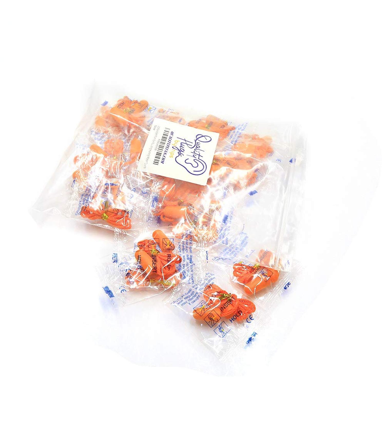 Foam Corded Ear Plugs 20 Pair - Soft NRR 32dB Noise Cancelling Sound Blocking Disposable Orange for Sleeping Snoring Studying Noise Hearing Protection Construction Shooting Sports Mowing Woodworking 20 Pair (Pack of 1) - Buy Online on GoSupps.com