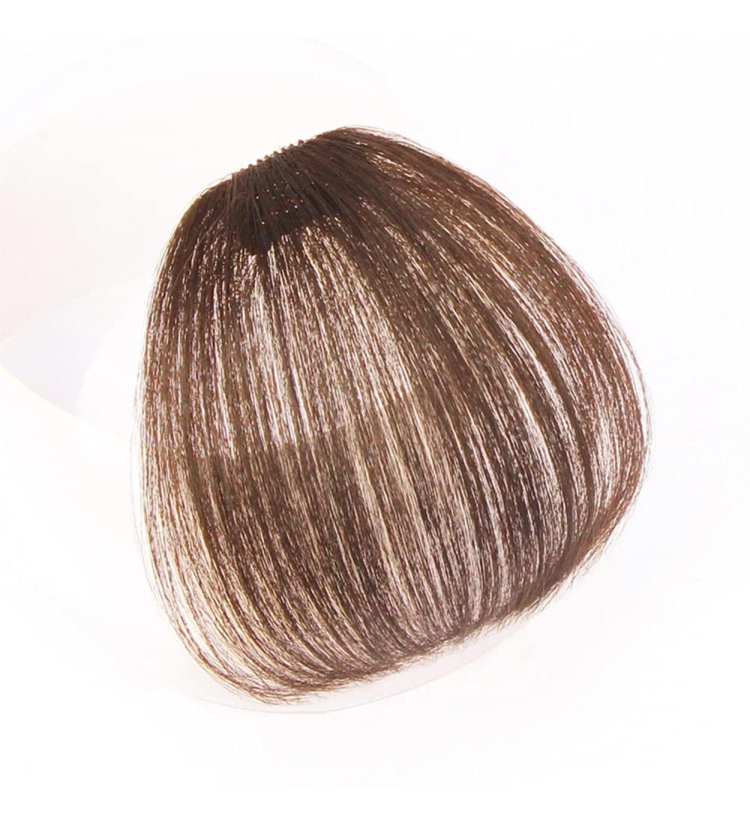 Bangs Bangs Hair Clip in Bangs Heat Resistant Thin Bangs Fringe Bangs Clip on Hairpiece One Piece in Fringe Natural Flat Air Bangs Hair Extensions for Women for Women Curved Bangs for Daily Wear (C A Light brown - Buy Online on GoSupps.com