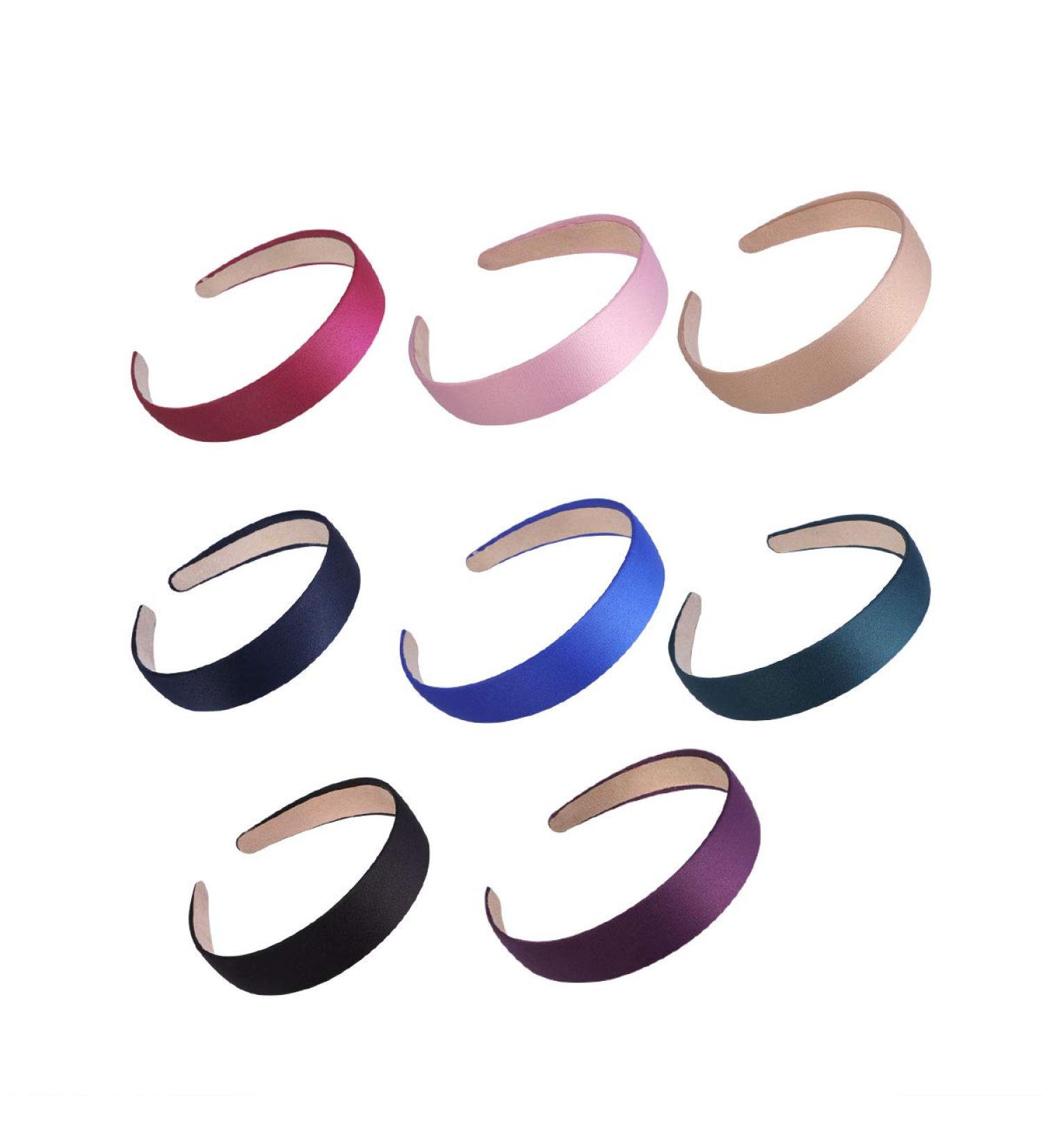 frcolor Hard Shell Headbands | Wide Satin Non-Slip Hairbands for Women & Girls - Random Colors - International Shipping - Buy Online on GoSupps.com