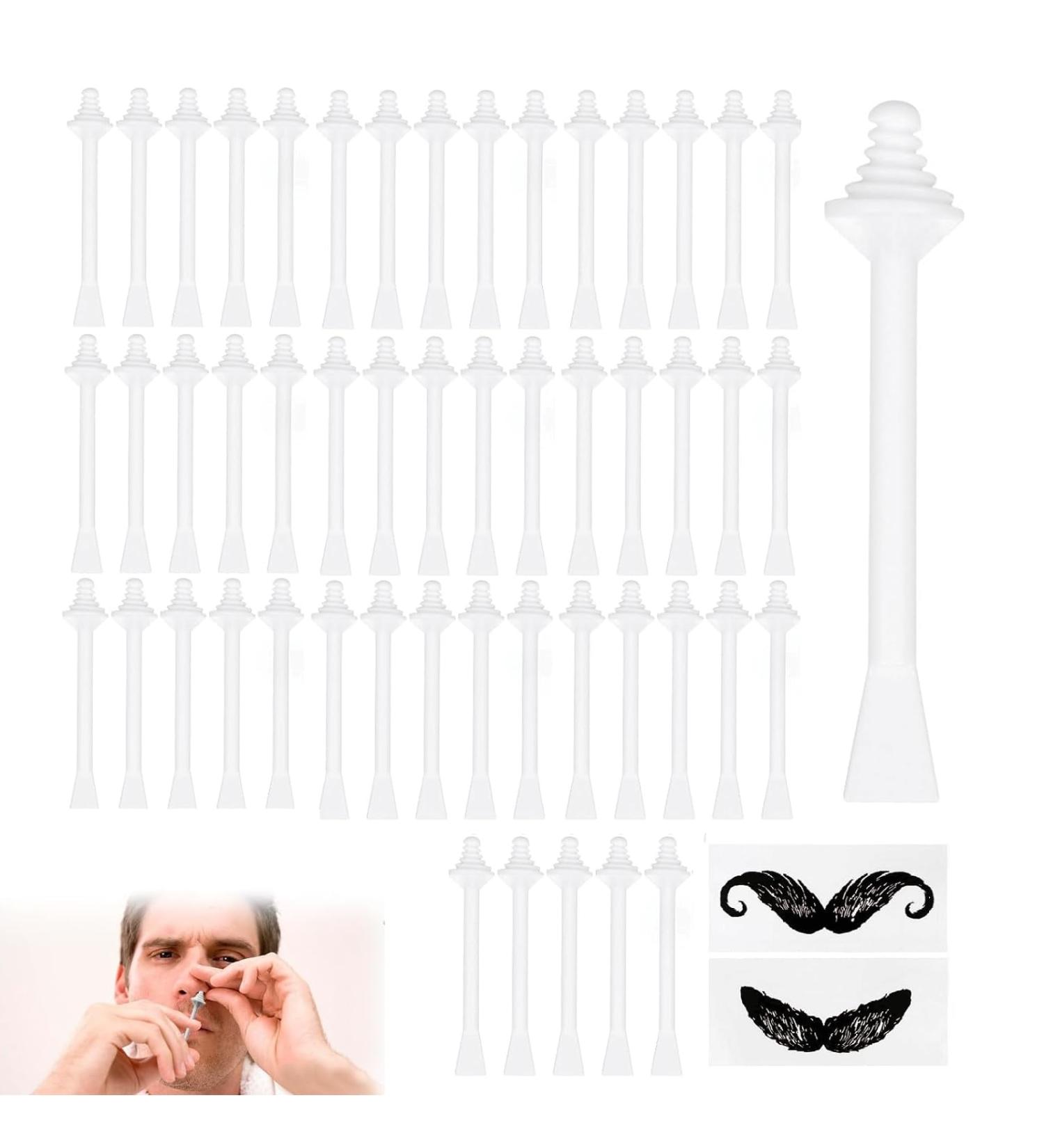 50-Pack Nose Wax Stick Applicators - Disposable Nasal Hair Removal for Men & Women | Plastic Nose Wax Applicators - Buy Online on GoSupps.com