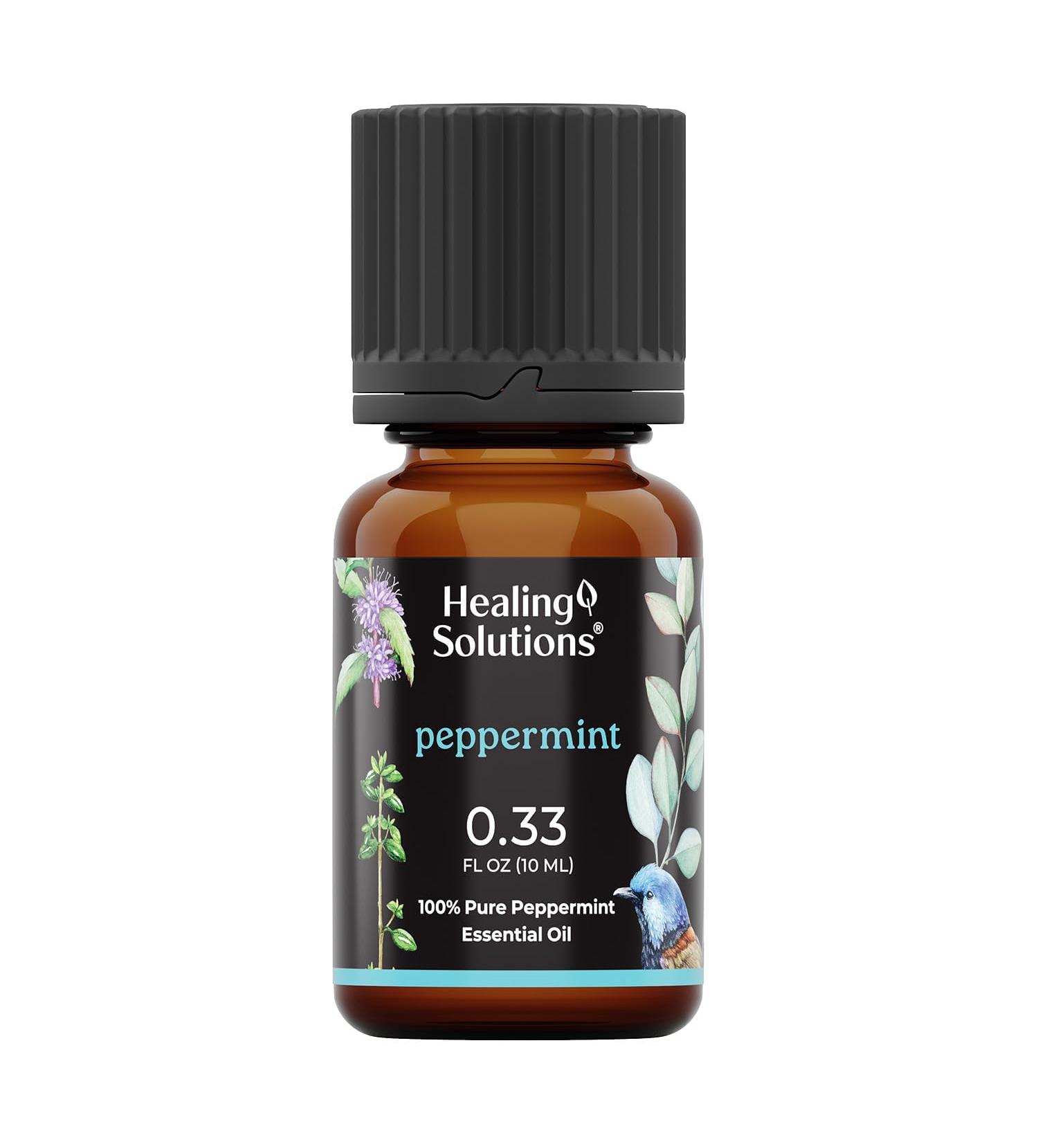 Healing Solutions Peppermint Essential Oil - 0.33 Fluid Ounces