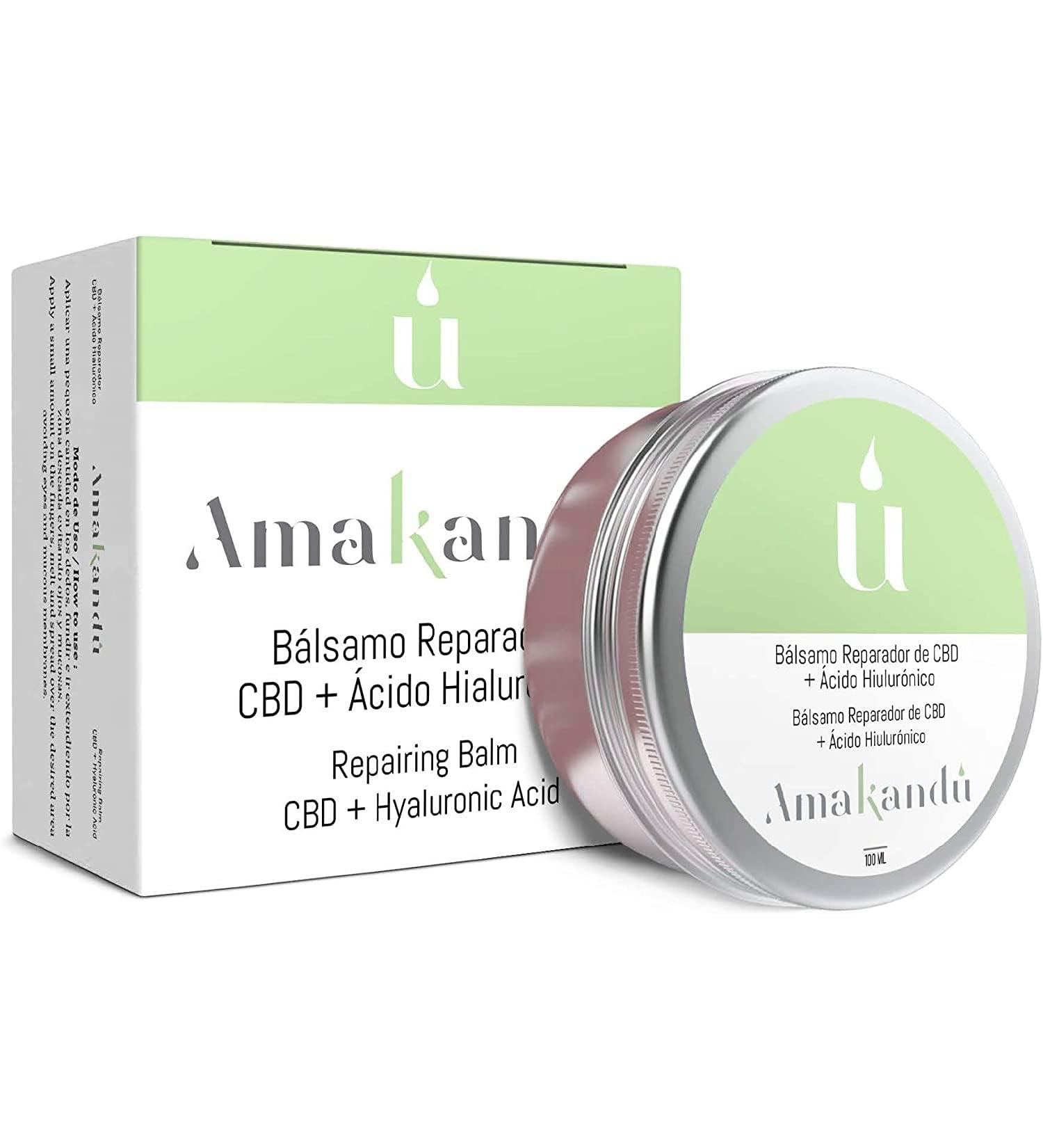 Repairing Balm with Hyaluronic Acid - Acne Treatment - Moisturizes Repairs Skin - Peeling Itching Redness - 100ml - Amakandu - Made in Spain - Buy Online on GoSupps.com