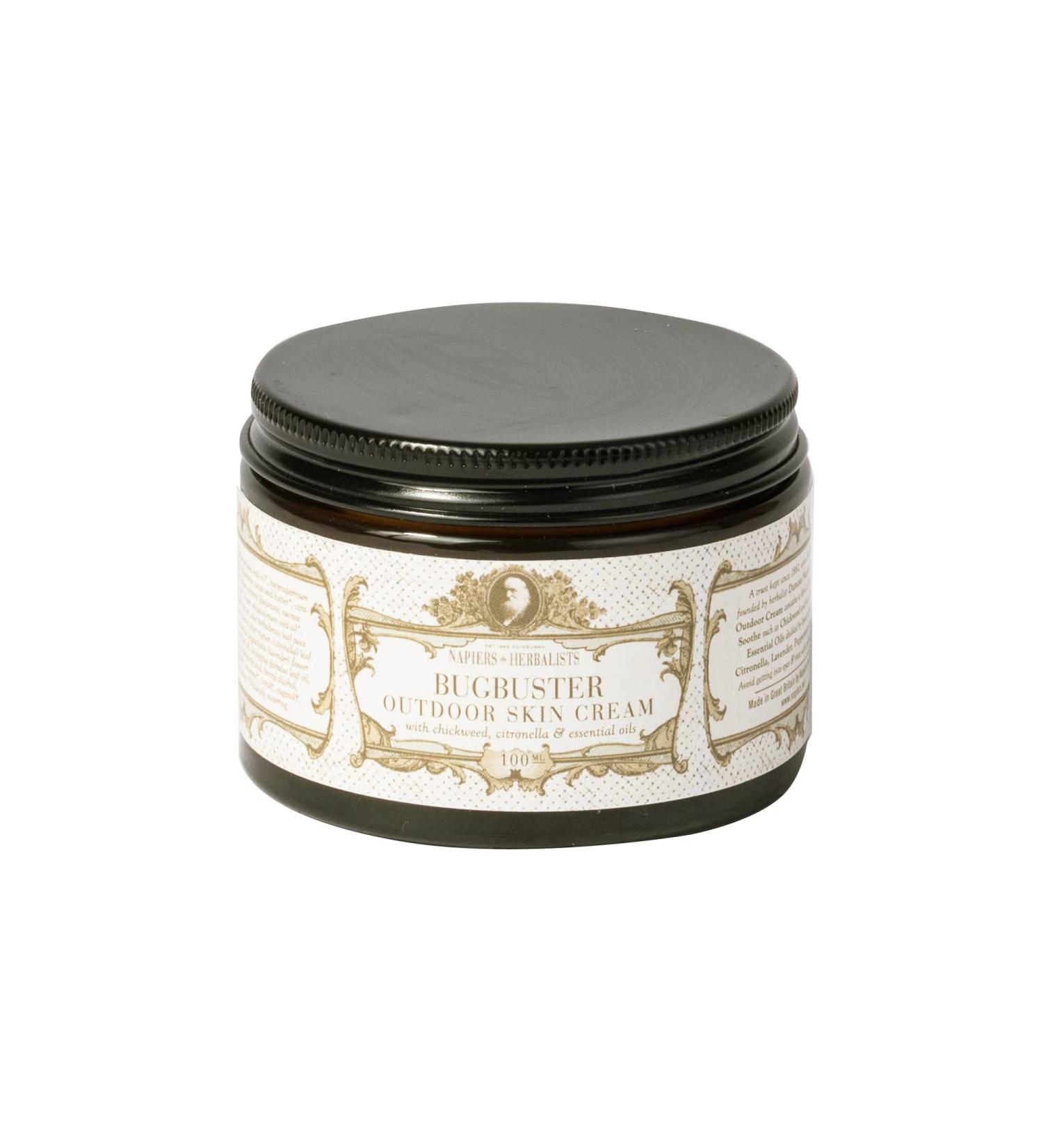 Napiers Bugbuster Outdoor Skin Cream with Chickweed, Aloe Vera & Essential Oils - 100ml | Natural Insect Repellent - Buy Online on GoSupps.com