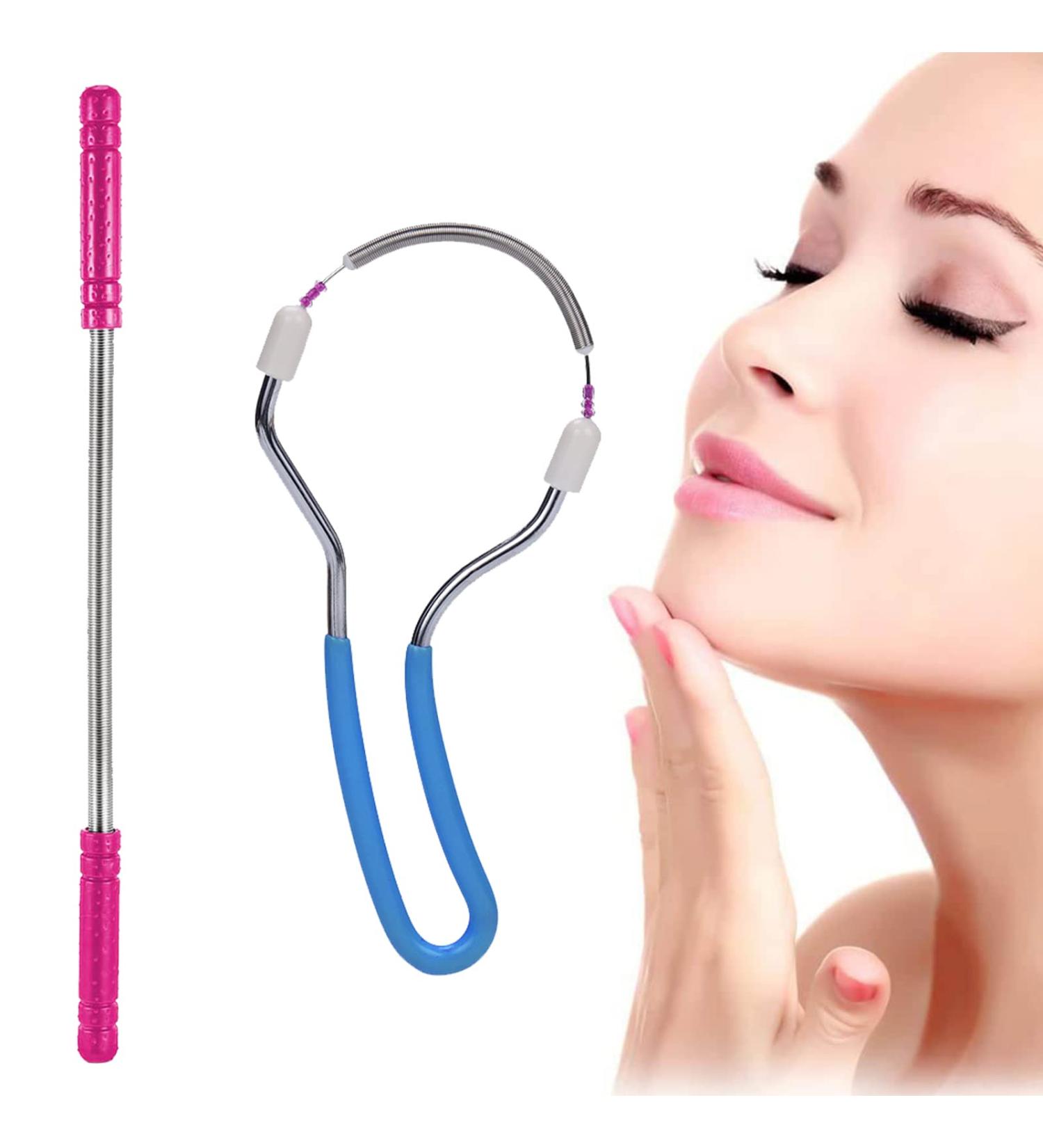 Effective Manual Face Hair Remover Set - 2 Spring Epilators for Eyebrow & Facial Hair Removal - Buy Online on GoSupps.com