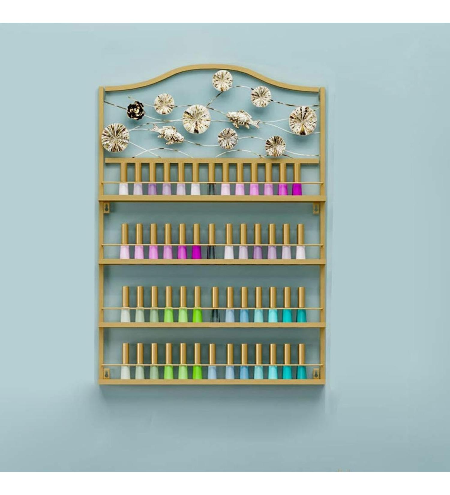 Pr sentoir Mural en m tal pour Vernis Ongles pr sentoir combin 4 Niveaux pour flacons de Vernis Ongles Rouge l vres/Parfum pour Salon de manucure (dor ) Gold 1 count (Pack of 1) - Buy Online on GoSupps.com