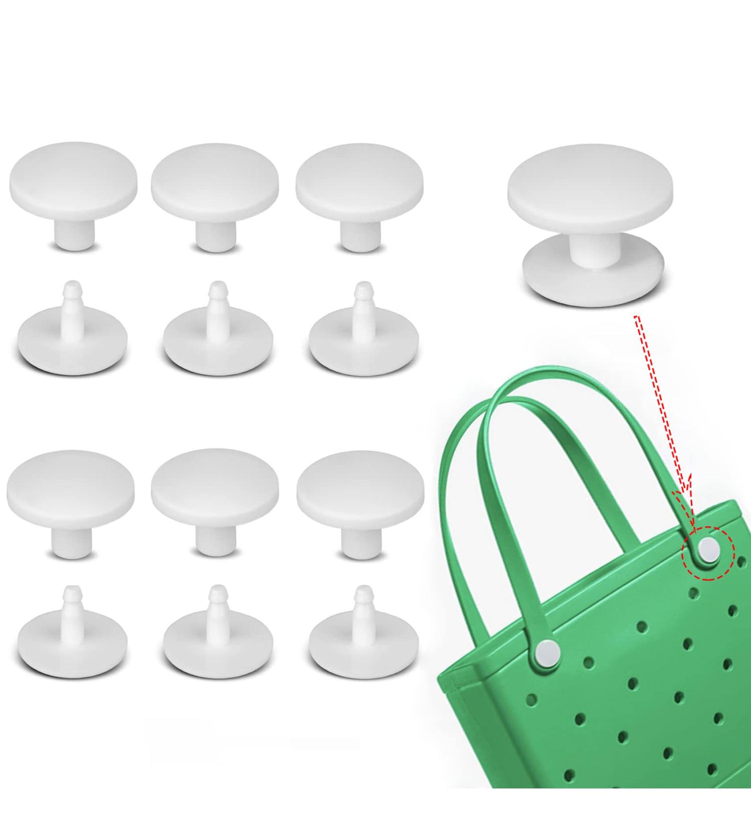 6 Sets Replacement Rivets for Beach Bag Handles - Repair Button Strap for Bogstyle Rubber Tote Bag - White - Buy Online on GoSupps.com
