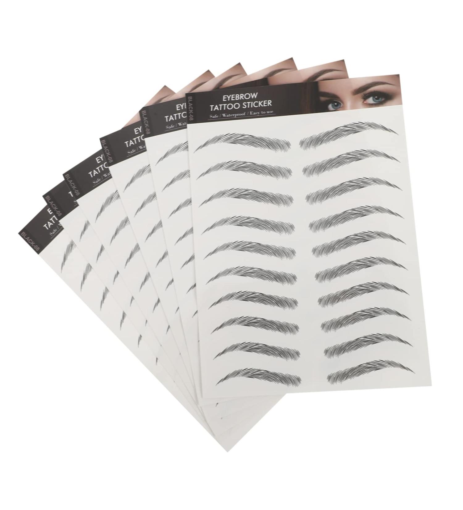 Ipetboom 6 sheets Miss Lady Eyebrow Sticker The Tie Stich Brow D Imitation Waterproof Transfer Eco Temporary - Buy Online on GoSupps.com