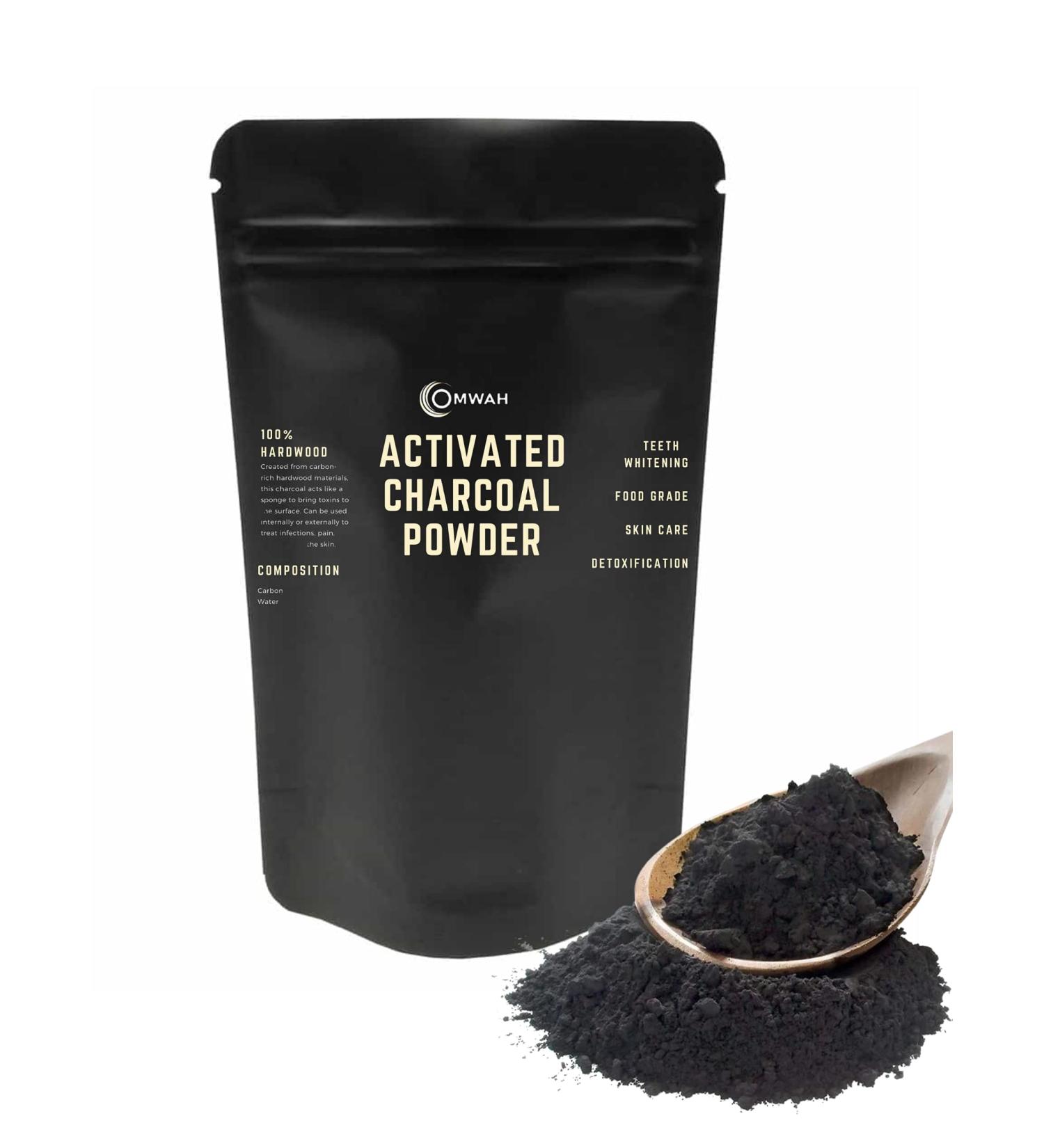 OMWAH Organic Activated Charcoal Powder 16 oz - Food Grade, Ultra Fine, 100% Wood Based - Buy Online on GoSupps.com