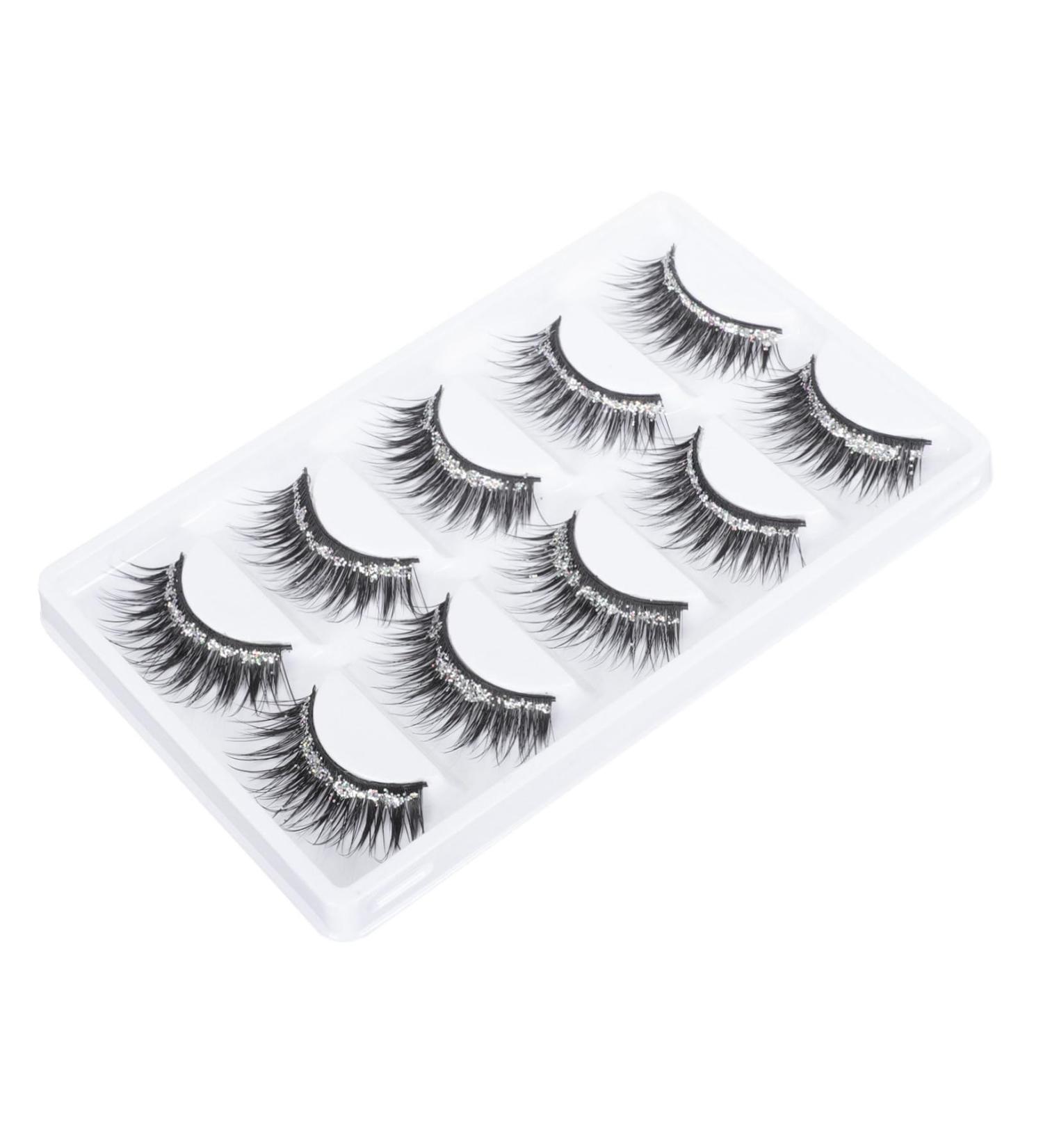 minkissy 5 Pairs Eyelashes Cat Eyes Look Faux Lashes Fluffy Dramatic Lashes for Halloween Faux Lashes Wispy Dense Eyelash False Eyelash Full Make up Eye Makeup Stickers Artificial Fiber - Buy Online on GoSupps.com