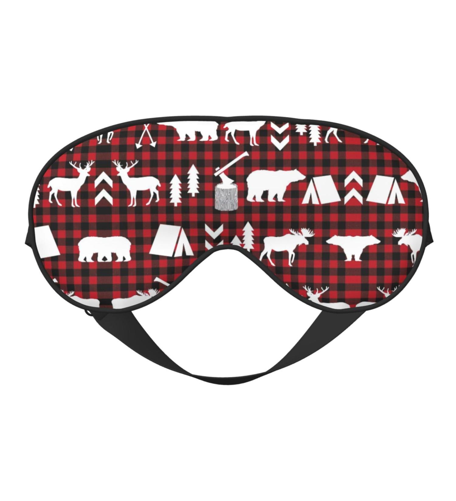 Buy Cow Deer Tree Christmas Print Unisex Sleep Mask | Double-Sided Eye Mask for Sound Sleep & Skin Care - International Shipping - Buy Online on GoSupps.com