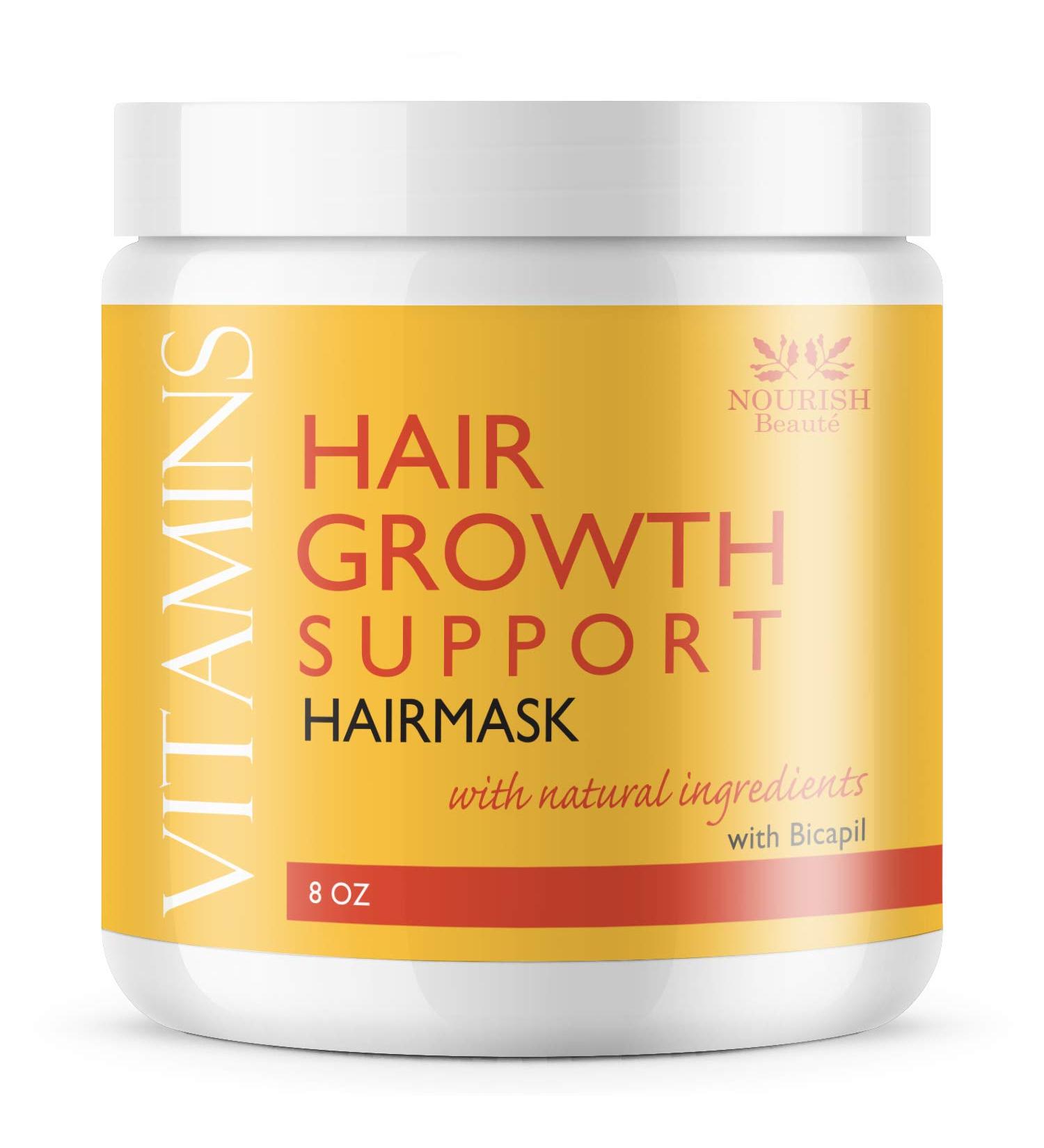 Nourish Beaute Hair Mask for Hair Loss and Deep Conditioning - Hydrating and Promotes Regrowth 8 Oz - Buy Online on GoSupps.com