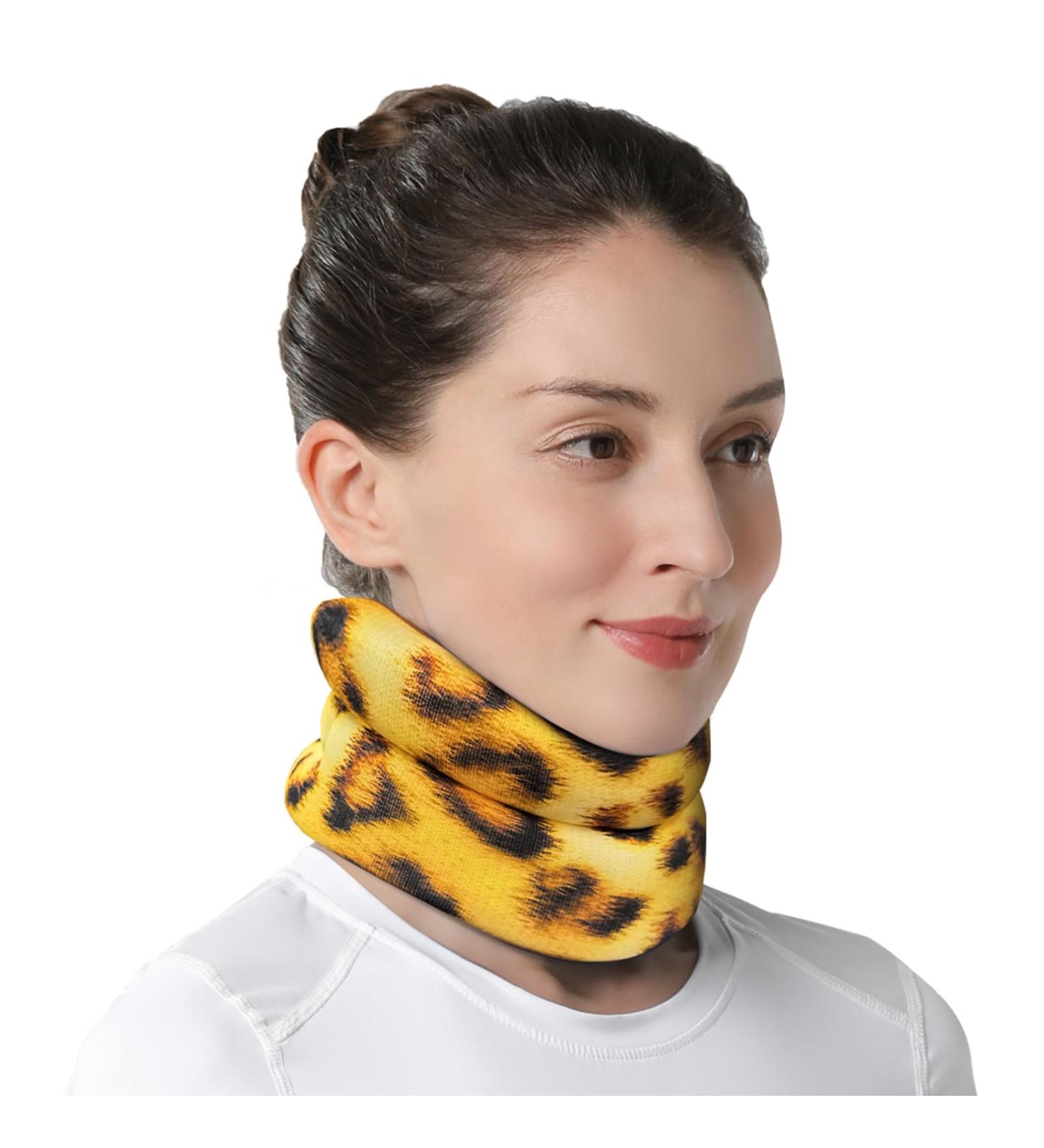 Willcom Neck Support for Pain Relief - Soft Sleep Aid Vertebrae Stabilizer in L Leopard Pattern - International Shipping Available - Buy Online on GoSupps.com