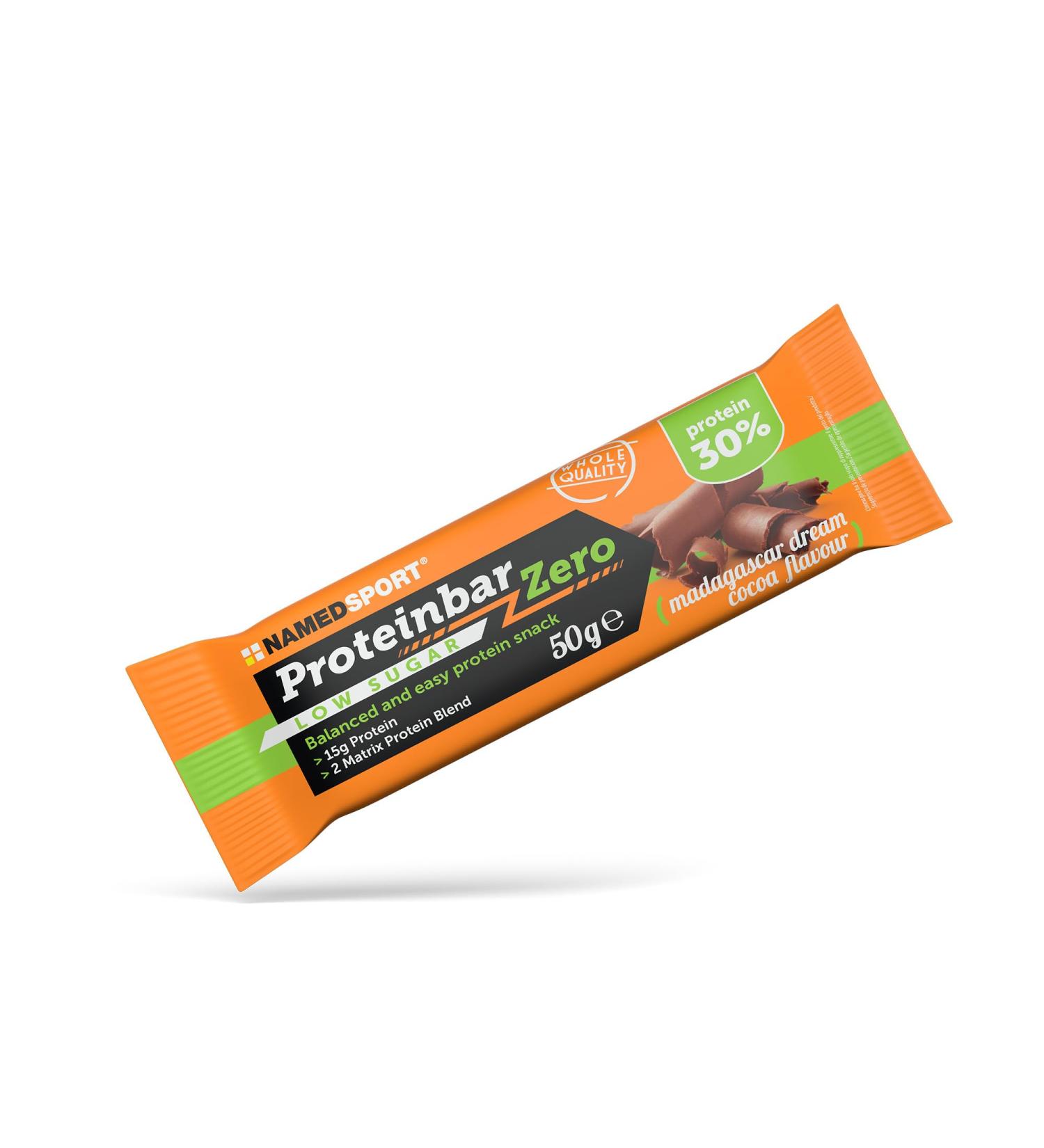 Namedsport Proteinbar Zero - Gluten-Free Cocoa Protein Bar 35% Protein Perfect Snack & Post-Workout | 12-Pack from Italy - Buy Online on GoSupps.com