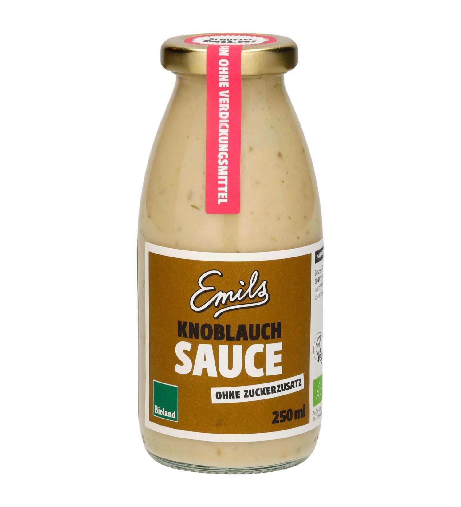  Emils Emils Garlic sauce 250 ml vegan organic no additives no added sugar  - Buy Online on GoSupps.com