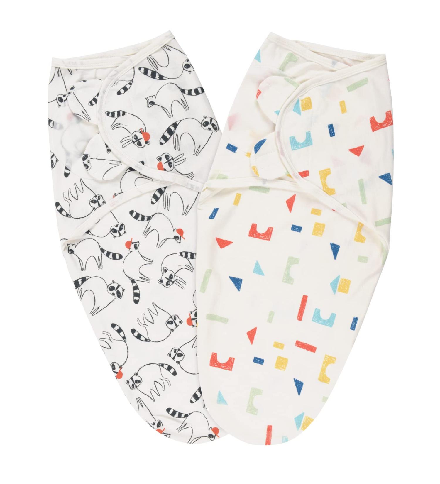 Vicloon Baby Swaddle Wraps 2 pcs - 100% Organic Cotton - Black | For Newborn Boy and Girl 0-3 Months - Buy Online on GoSupps.com