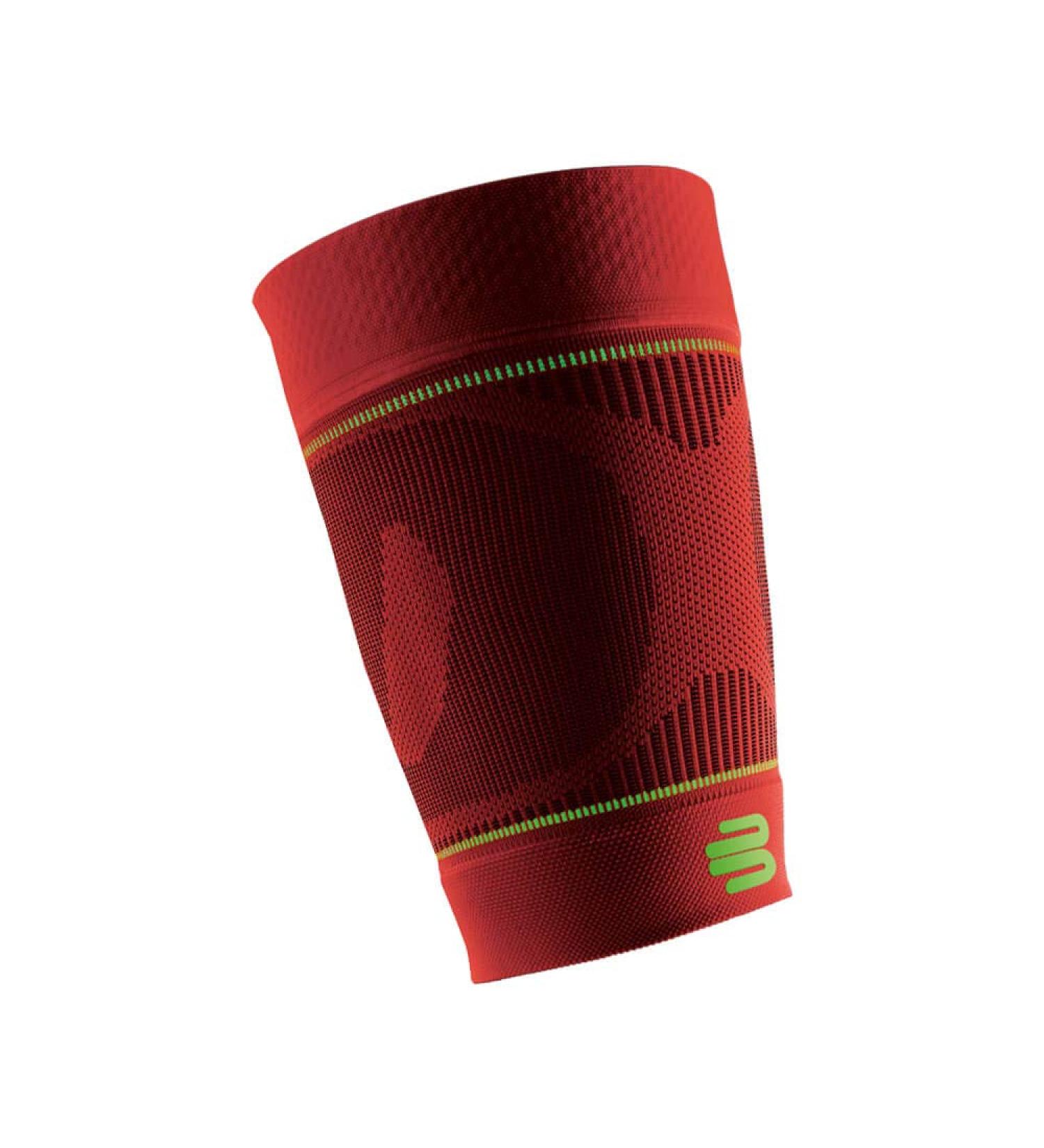 Bauerfeind Compression Skylight Upper Leg Sleeves - Unisex Thigh Support for Ball & Endurance Sports - Red XL | International Shipping Available - Buy Online on GoSupps.com
