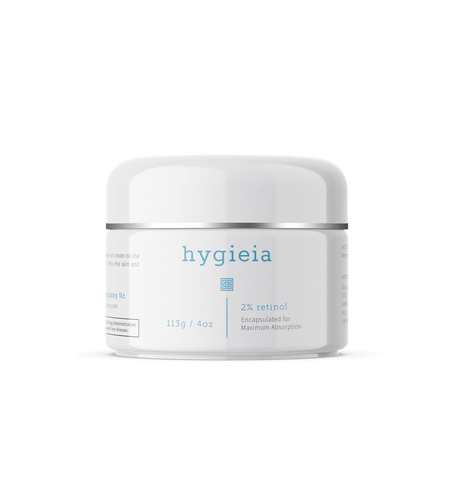 Hygieia 2% Retinol Cream 4oz - Anti-Wrinkle Liposomal Cream for Face Neck & Body | Deep Cellular Absorption Firming & Lifting - Day & Night Use - Buy Online on GoSupps.com