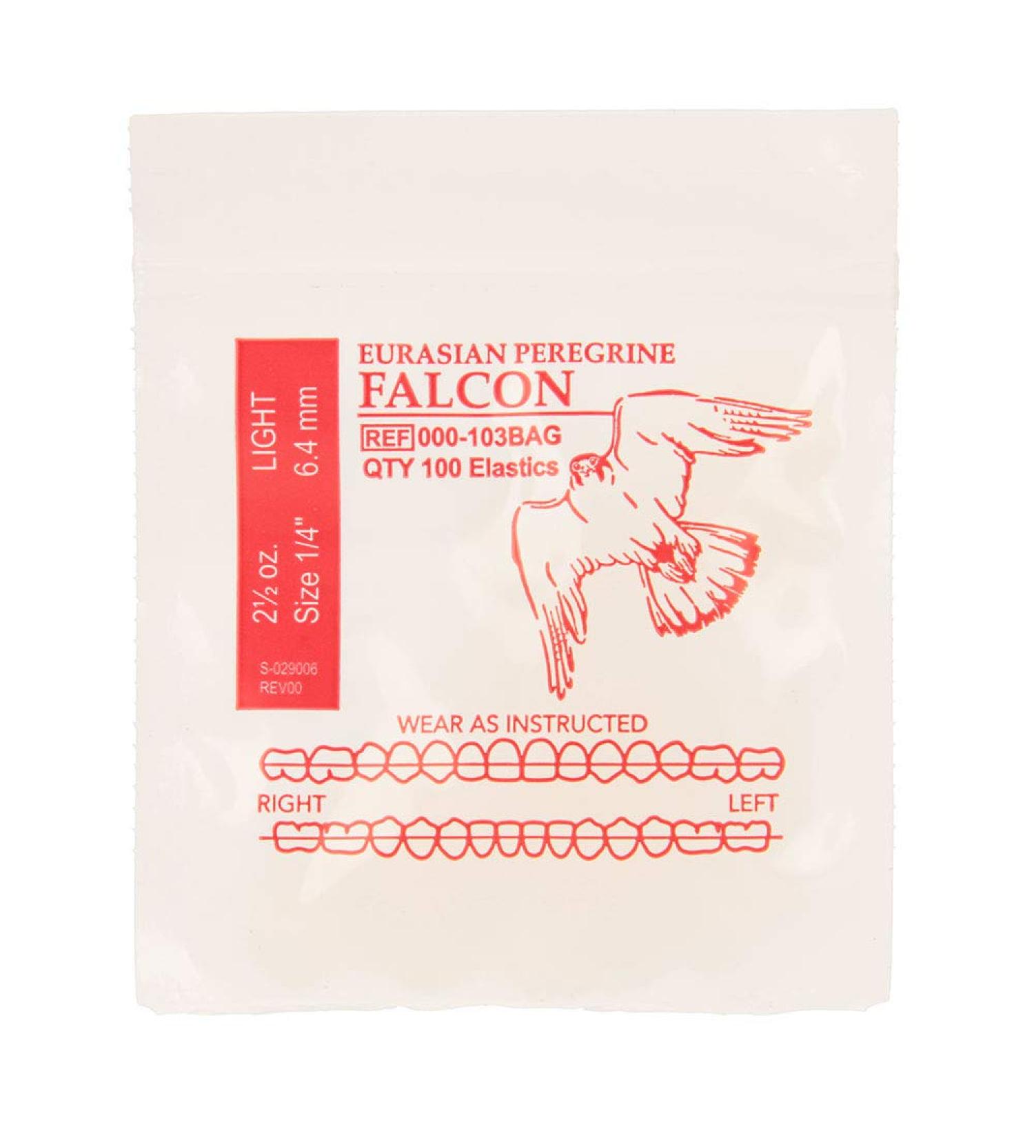 American Orthodontics Falcon Wildlife Elastics | 1/4 Size 2.5 O | 100 Packs Per Box, 10,000 Elastics | Made in USA | Top Quality Latex Tubing - Buy Online on GoSupps.com