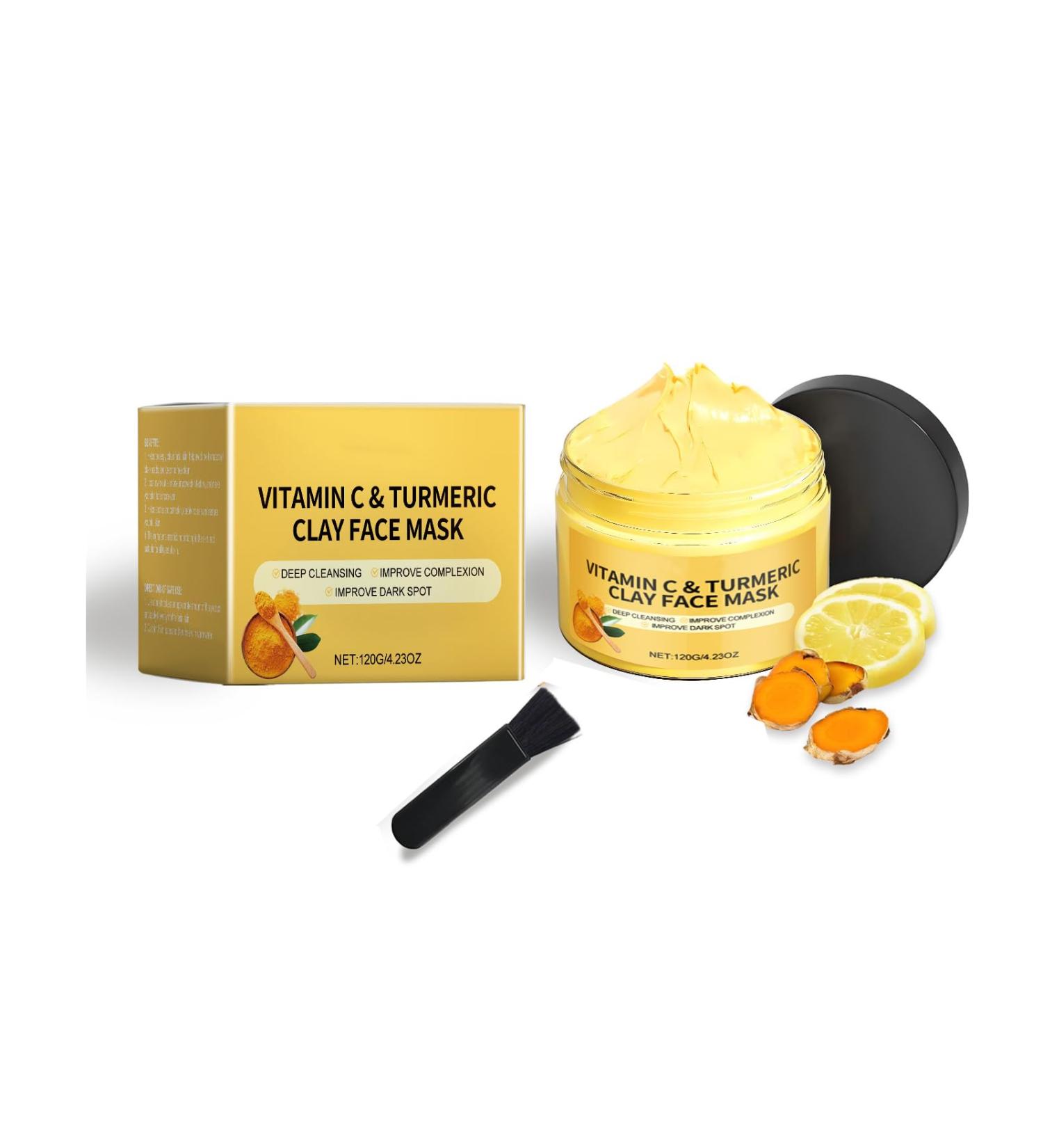 PCC PTYXIS Turmeric Vitamin C Clay Mask Deep Cleansing Facial Mask with Kaolin Clay and Kojic Acid target acne blackheads and oily skin refines pores 1 turmeric turmeric 120 g 1er Pack - Buy Online on GoSupps.com