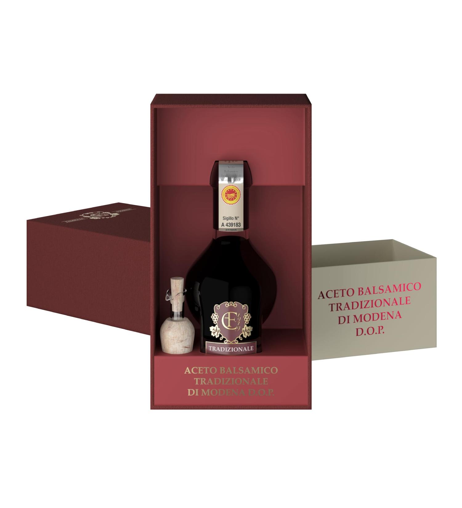 Famiglia Fiorini Traditional Balsamic Vinegar of Modena PDO. Aged for 12 Years in Oak Barrels Made from 100% Italian Grapes Ideal for Accompanying Meats Cheeses Fruit and Ice Cream 100 ml - Buy Online on GoSupps.com