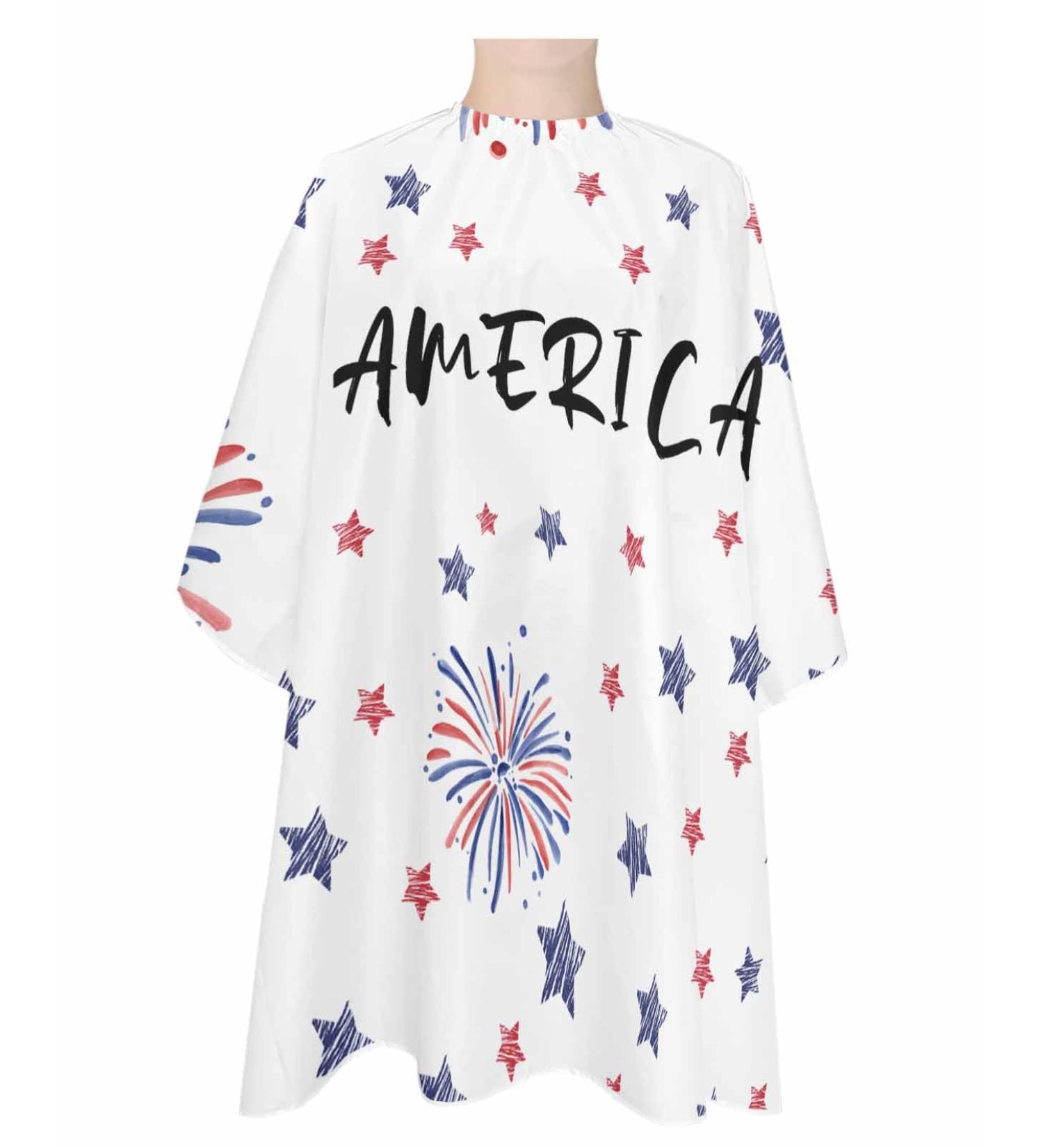 Patriotic Freedom Barber Cape - Adjustable Hair Cutting Cape for Men Women & Kids | 4th of July & Memorial Day | 55x63 Inch Salon Accessories - Buy Online on GoSupps.com