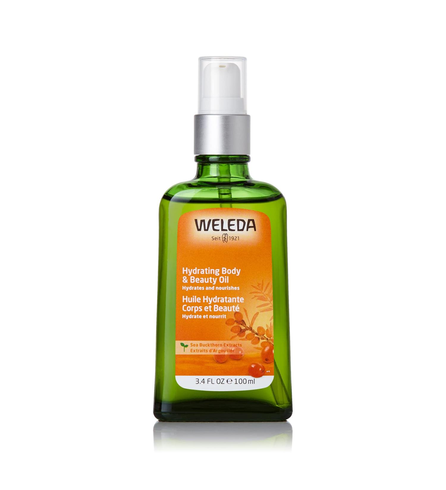 Weleda Hydrating Sea Buckthorn Body and Beauty Oil - 3.4 fl oz | Plant-rich Formula with Sesame Oils - Buy Online on GoSupps.com