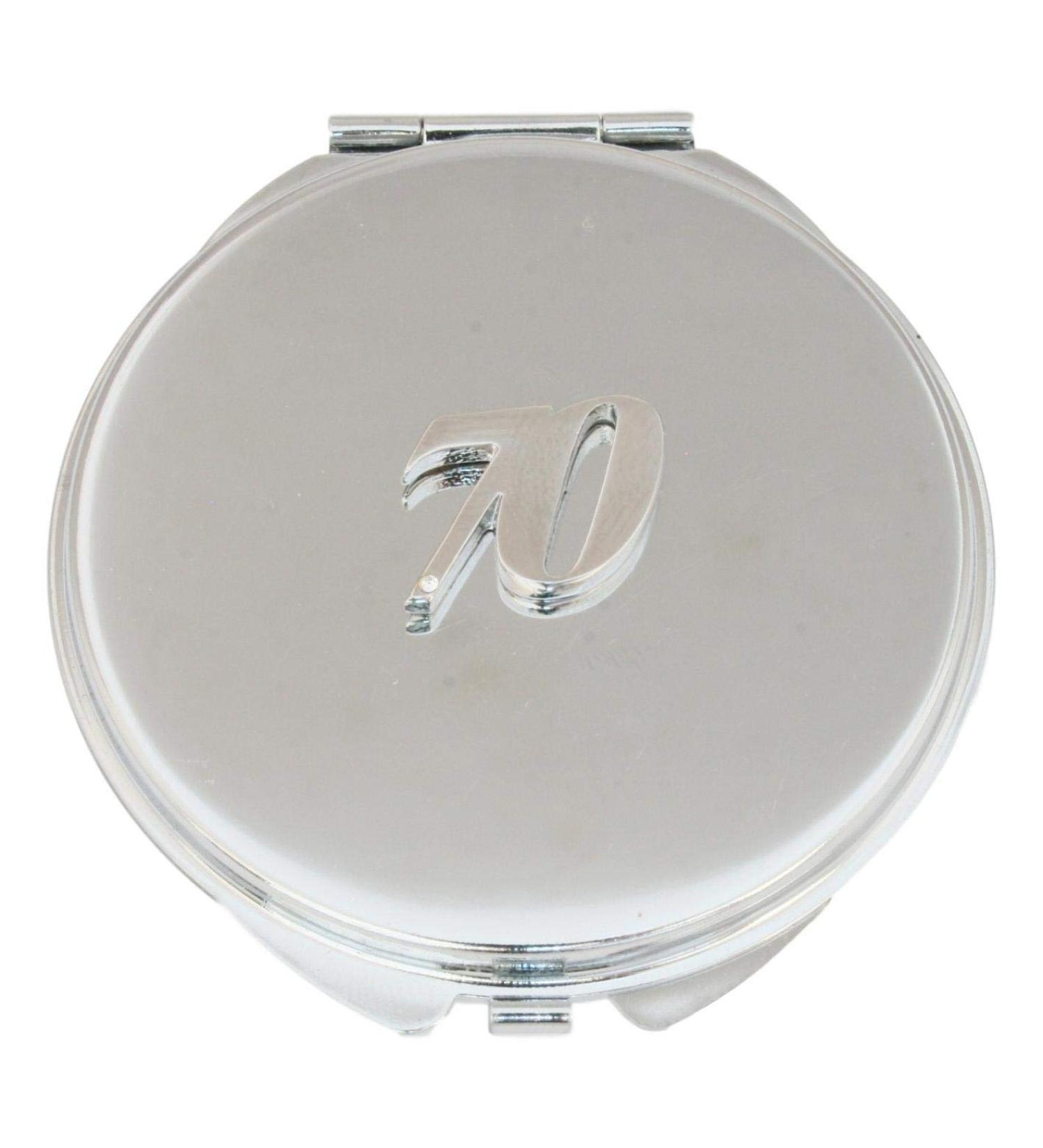 70th Birthday Compact Mirror Handbag Gift With Free Engraving 532 - Buy Online on GoSupps.com