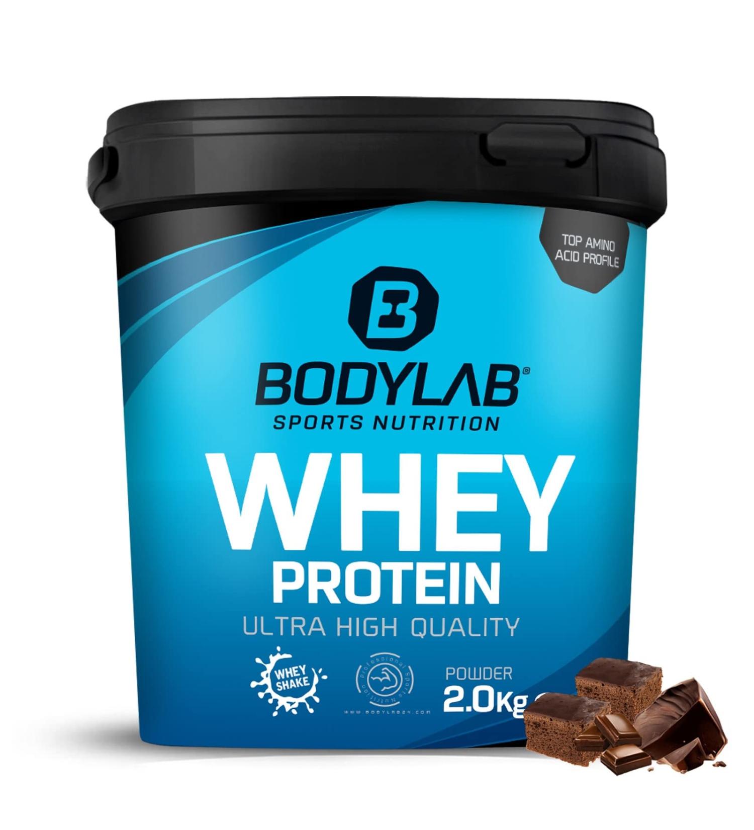 Bodylab24 Whey Protein Powder - Chocolate Brownie 2kg | Premium Quality Protein for Muscle Growth & Recovery | International Shipping Available - Buy Online on GoSupps.com
