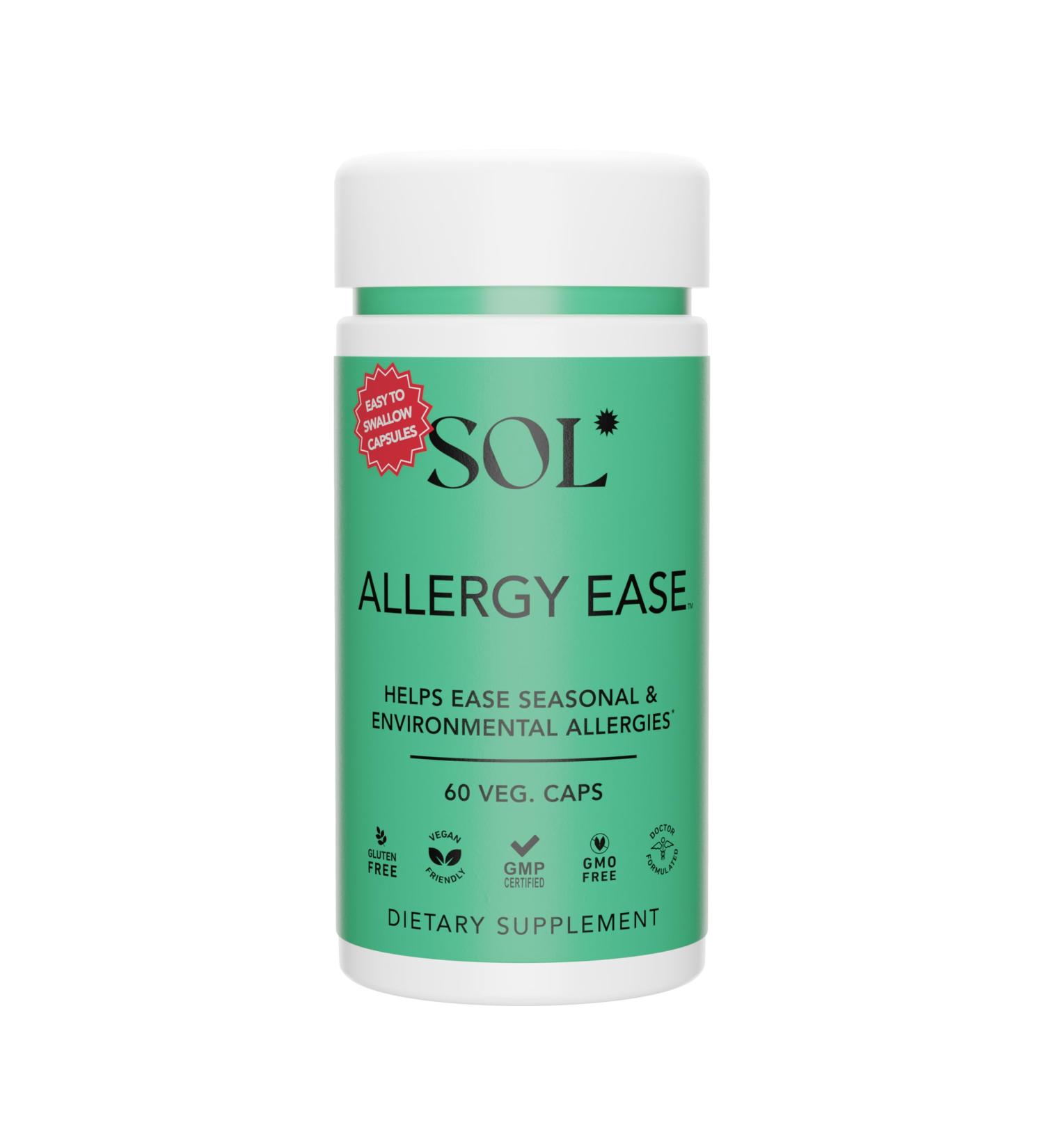 Allergy Ease Supplement - 15X Powerful Relief & Immune Support | Andrographis & Astragalus | 60 Easy-to-Swallow Capsules - Buy Online on GoSupps.com