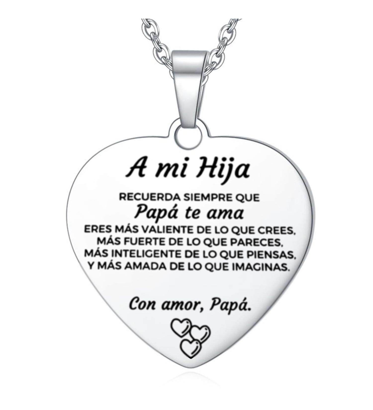 KUAIYIJU Inspirational Heart Necklace - Family Love Pendant Perfect Birthday Gift | Stainless Steel Jewelry for International Shipping - Buy Online on GoSupps.com