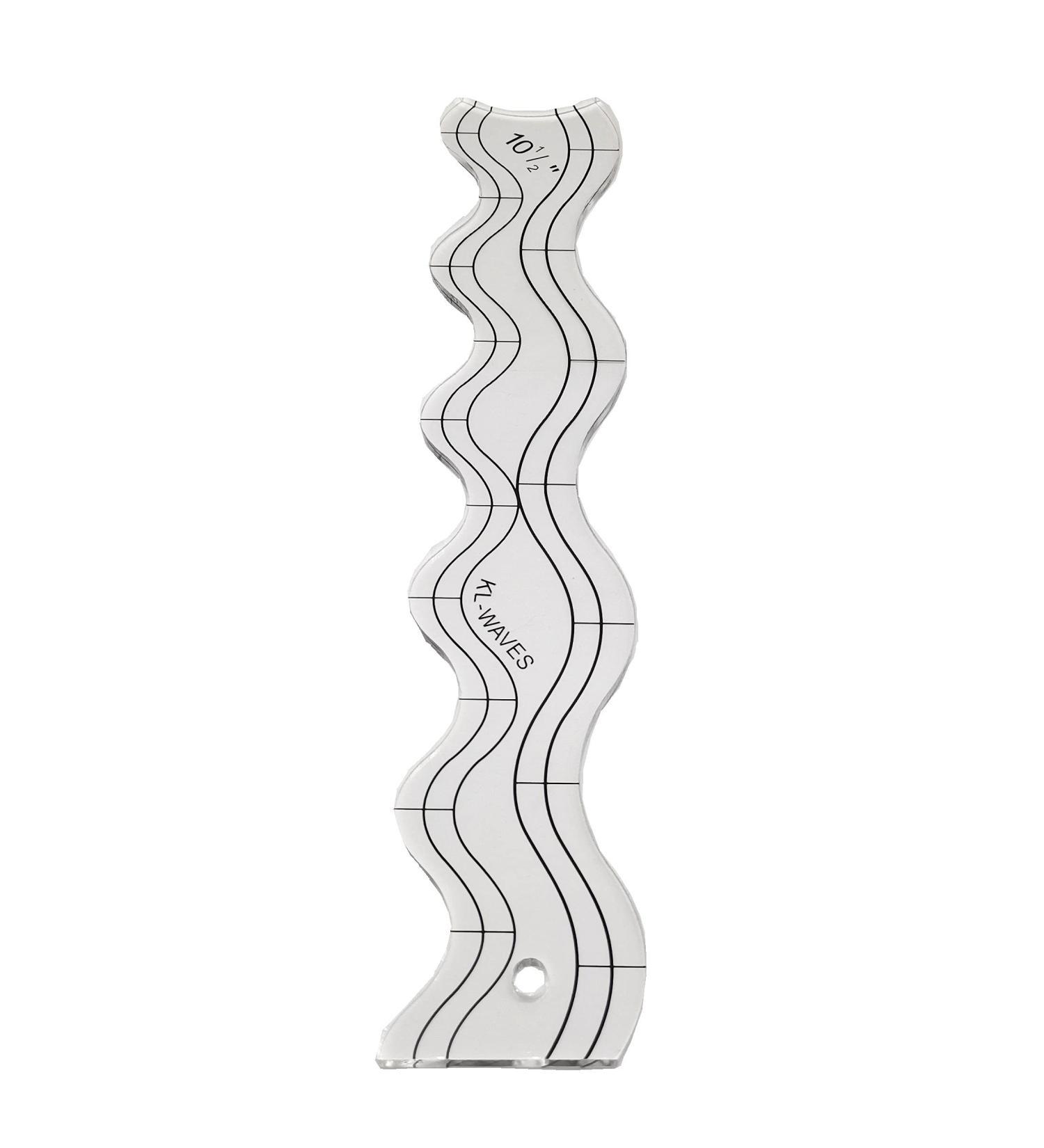 HONEYSEW Wave Edge Waves Ruler Clear Quilting Ruler Templates for Sewing