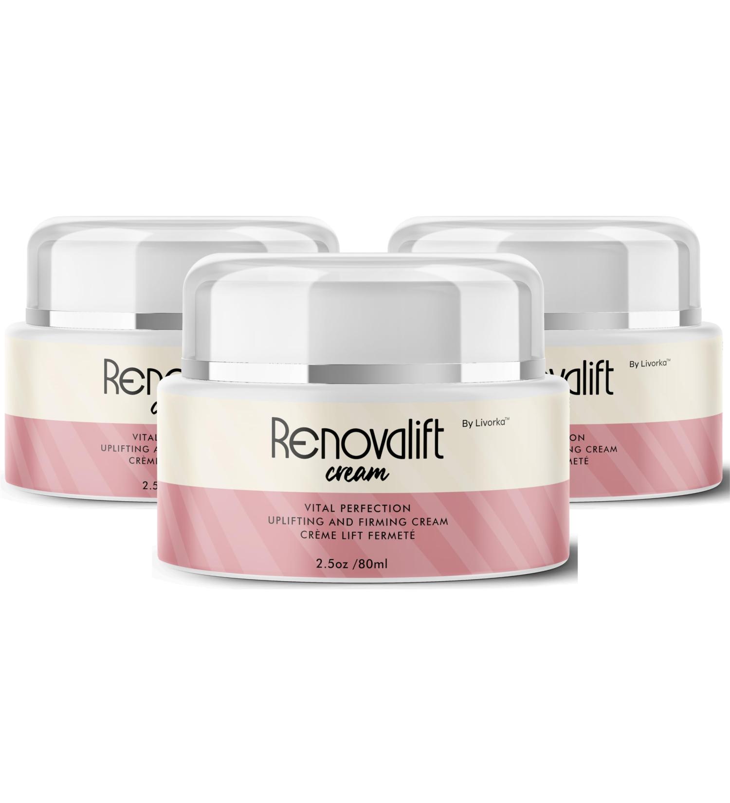 LIVORKA (3 Pack) Renovalift Face Cream - Official Renovalift Skin Cream Advanced Formula With Natural Ingredients Cream For Face And Neck Premium Supporting For Healthy Skin Reviews 3 Bottles - Buy Online on GoSupps.com
