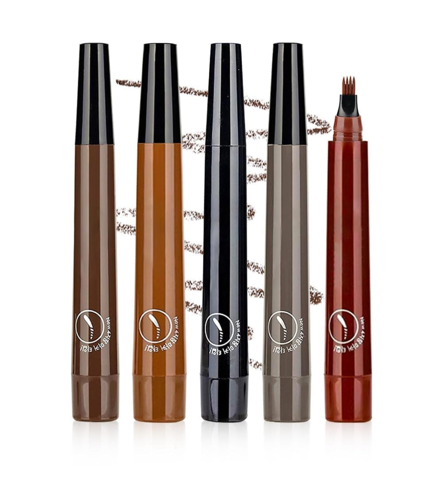 2024 New Magic Eyebrow Pencil Waterproof Microblading Eyebrow Pencil Contouring Pen 4 Tipped Precise Brow Pen Fine Stroke Microblading Eyebrow Pencil Creates Natural Makeup Effect (E-5Pcs) (E-5Pcs One Size) One Size E-5pcs - Buy Online on GoSupps.com