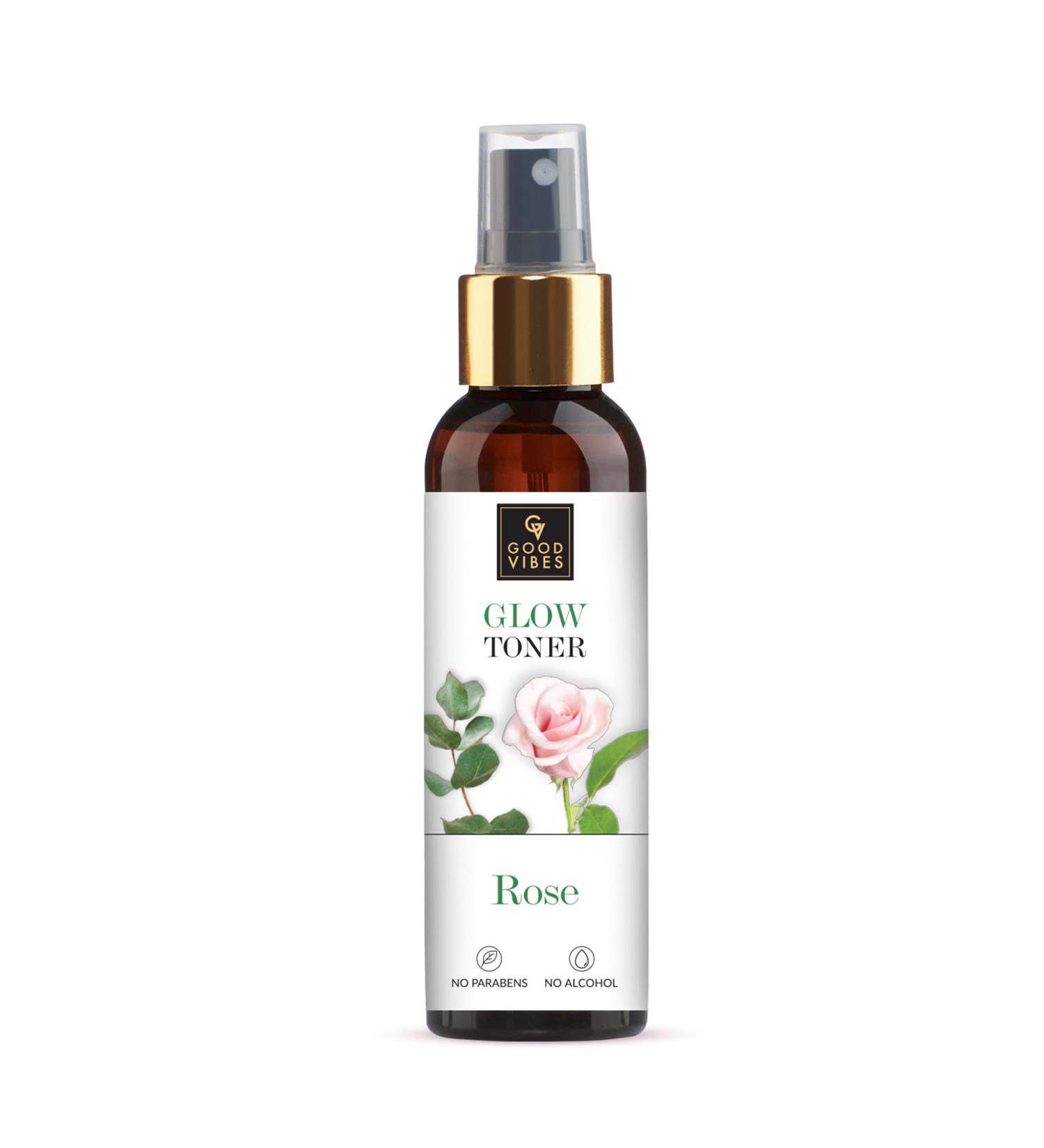 Good Vibes Rose Glow Toner - 120ml | Nourishing & Revitalizing for All Skin Types | Oil Control & Clogged Pores | Cruelty-Free International Shipping - Buy Online on GoSupps.com