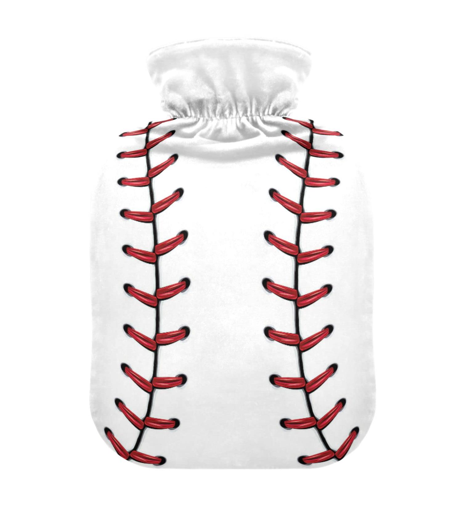 Softball Baseball Hot Water Bottle with Cover - 2L Heating Pad for Pain Relief & Period Cramps - International Shipping Available - Buy Online on GoSupps.com