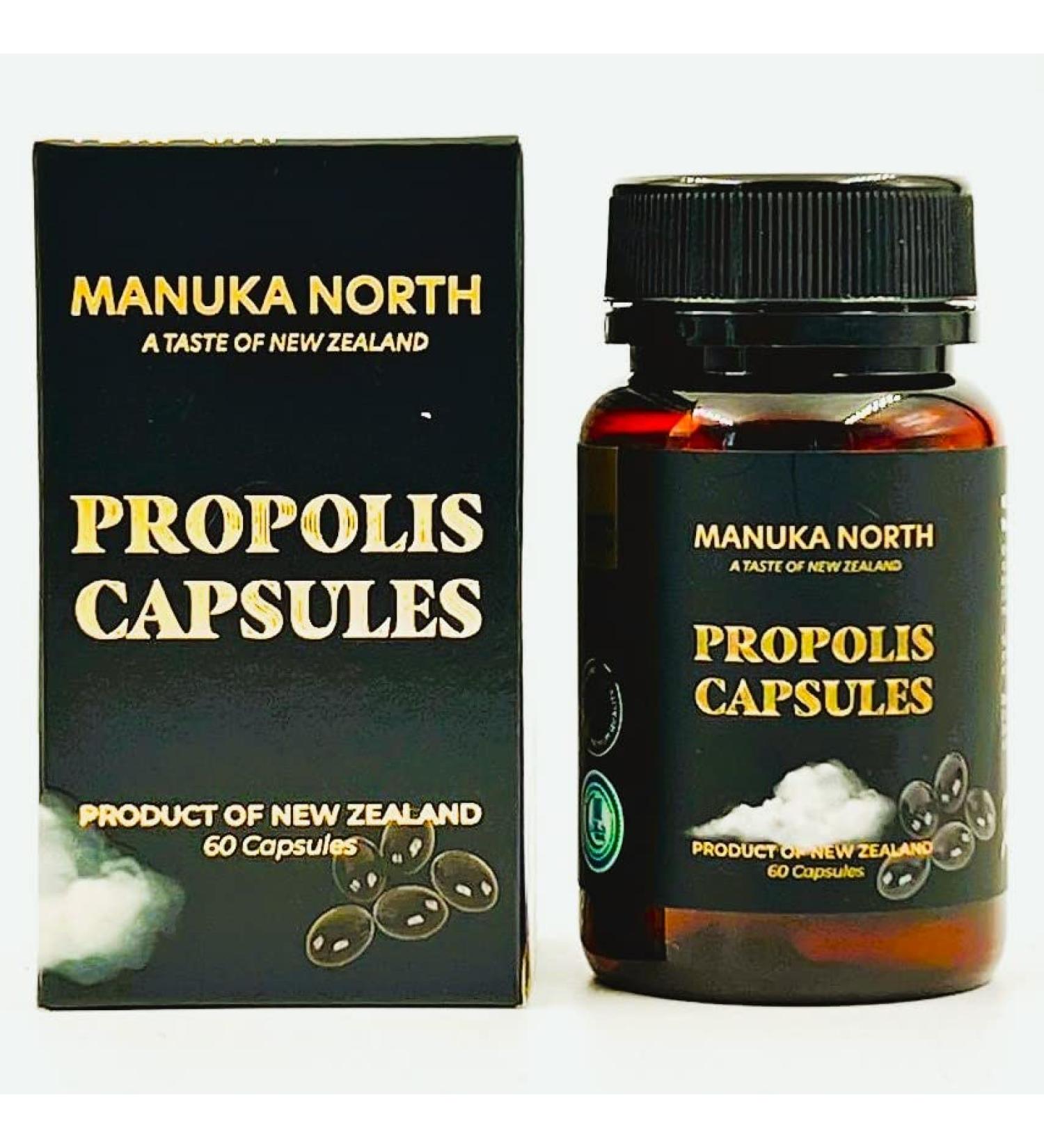 Manuka North Propolis Capsules - 60 Capsules for Immune Support - 30 Servings - Buy Online on GoSupps.com