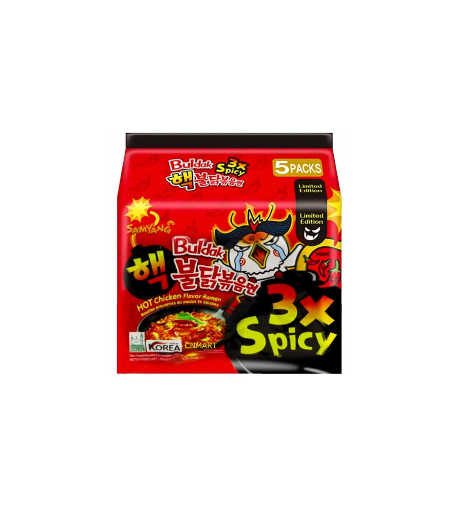 Samyang Buldak Hot Chicken Ramen 3x Spicy Flavour 140g Halal (Pack of 40) by CNMART - Buy Online on GoSupps.com
