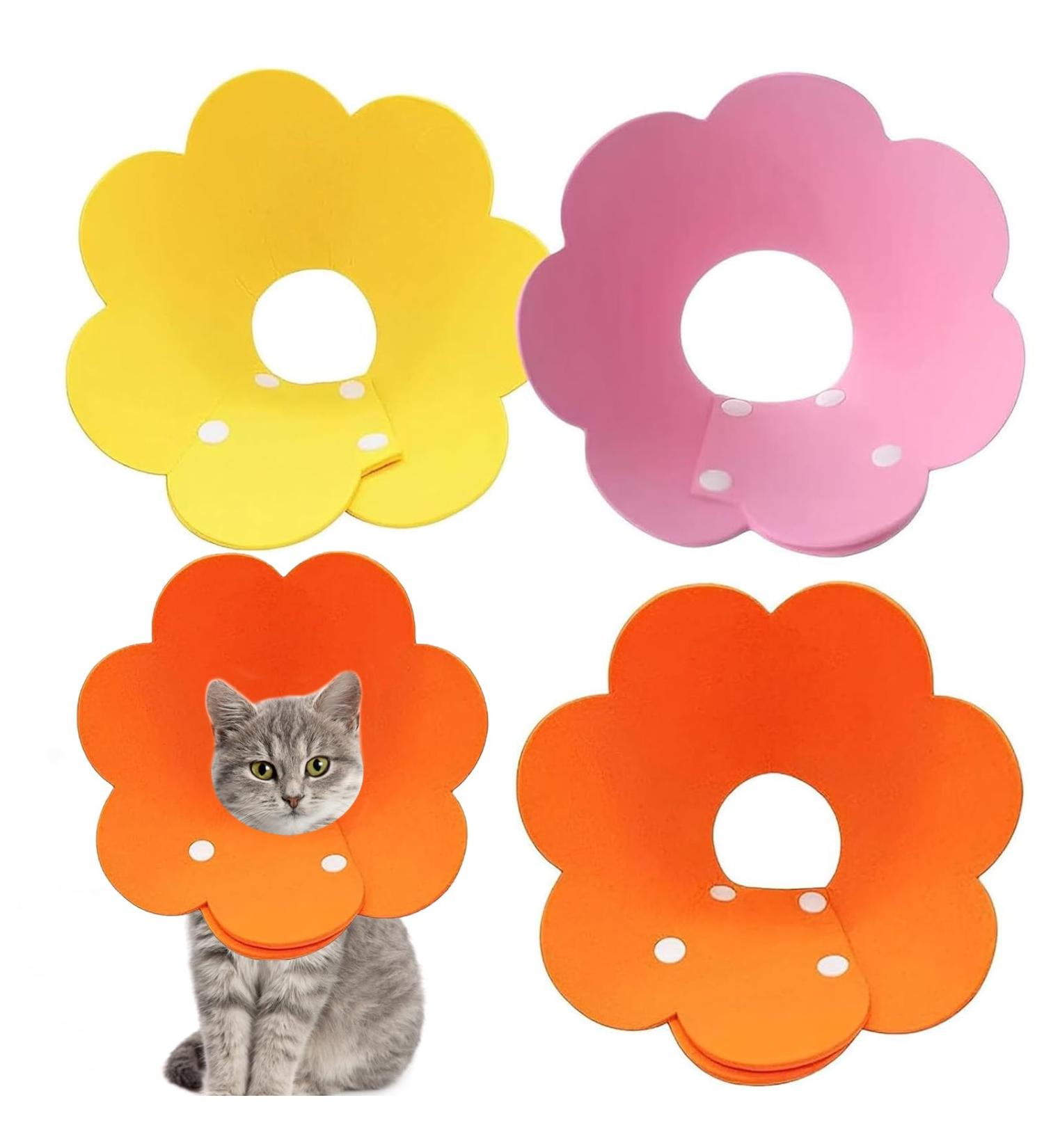 3-Piece Adjustable Protective Dog Collar Set | Leak Protection & Recovery Collar for Dogs & Cats - Buy Online on GoSupps.com