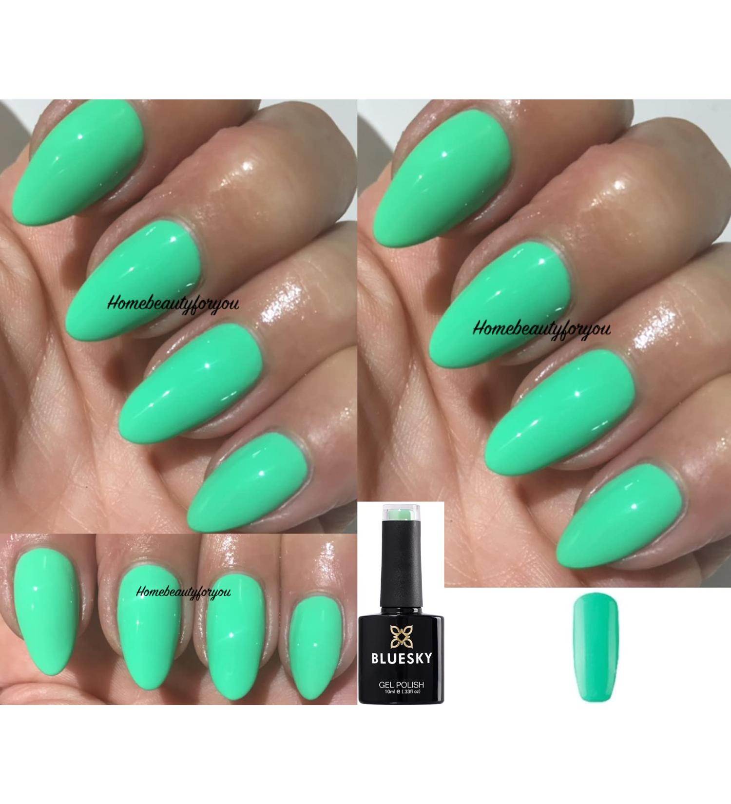 Bluesky Gel Polish Green MINT GREEN Llight Mint Green Spring Summer Color QXG468 UV LED Soak Off 10ml - Buy Online on GoSupps.com