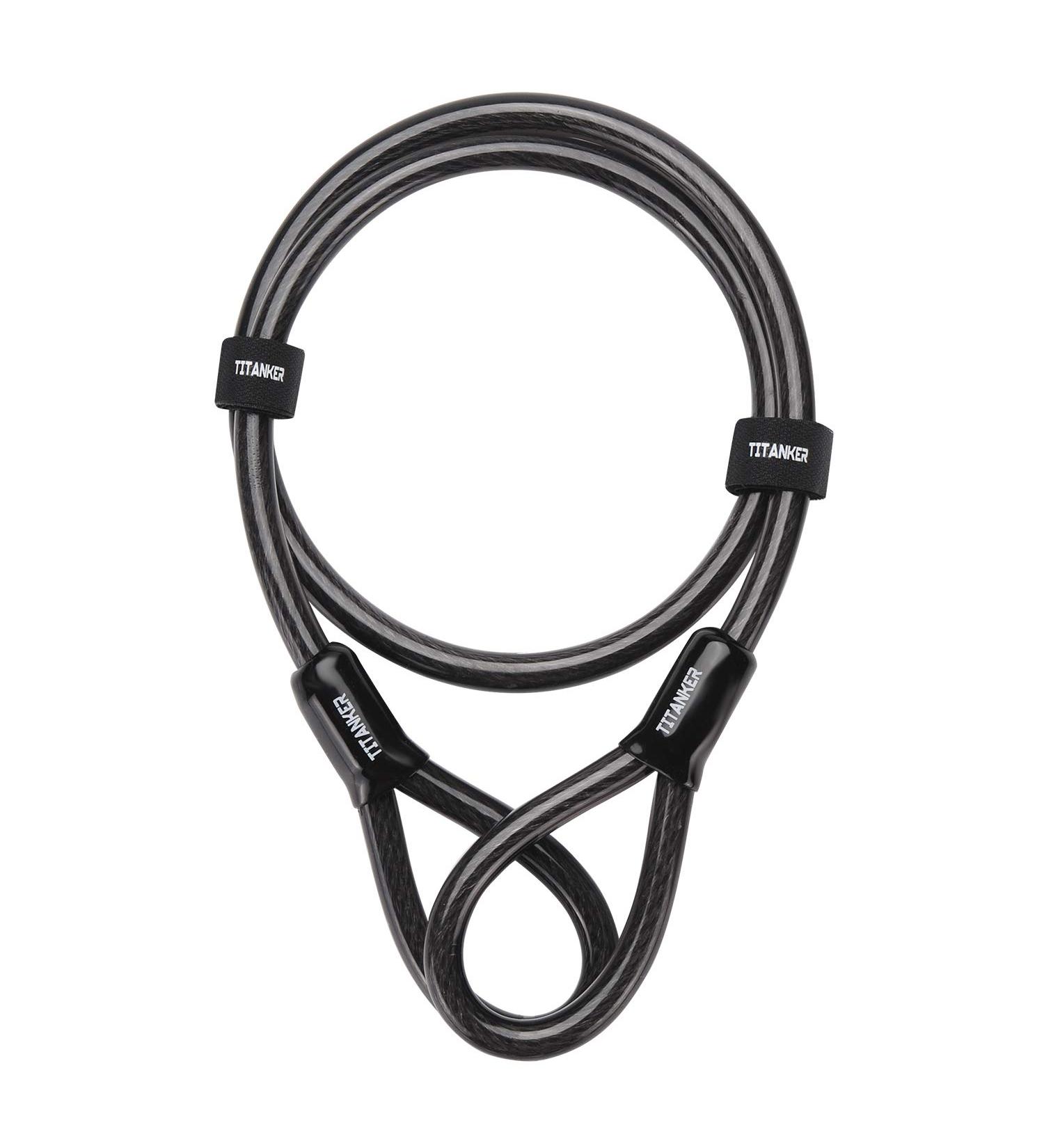 Titanker 4FT Bike Cable Lock - Heavy Duty Security Steel Cable with Vinyl Coating - Buy Online on GoSupps.com