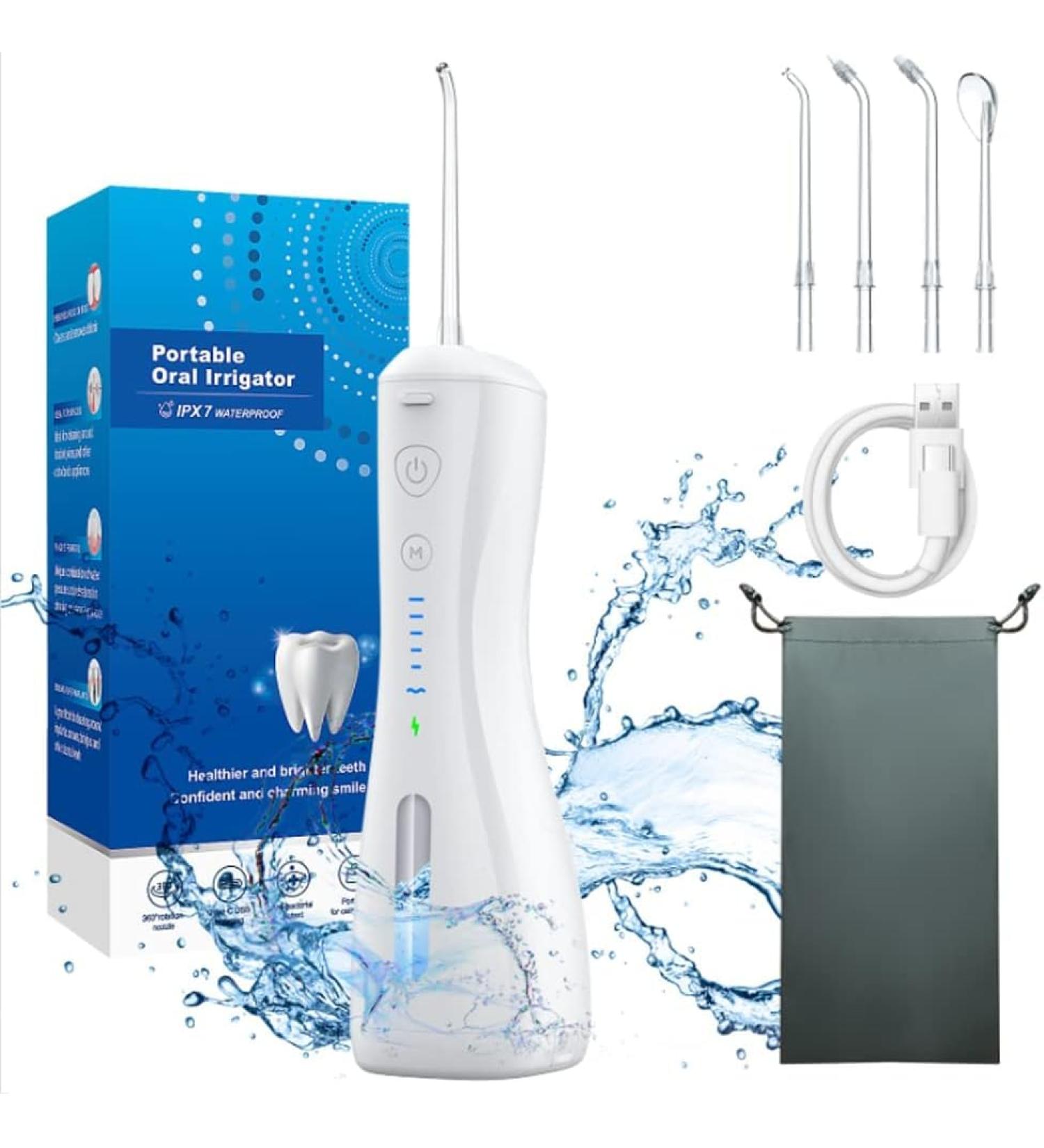 Buy Cordless Water Dental Flosser - Ultra Oral Irrigator for Braces Care | 6 Modes & 4 Jet Tips - Fast International Shipping - Buy Online on GoSupps.com