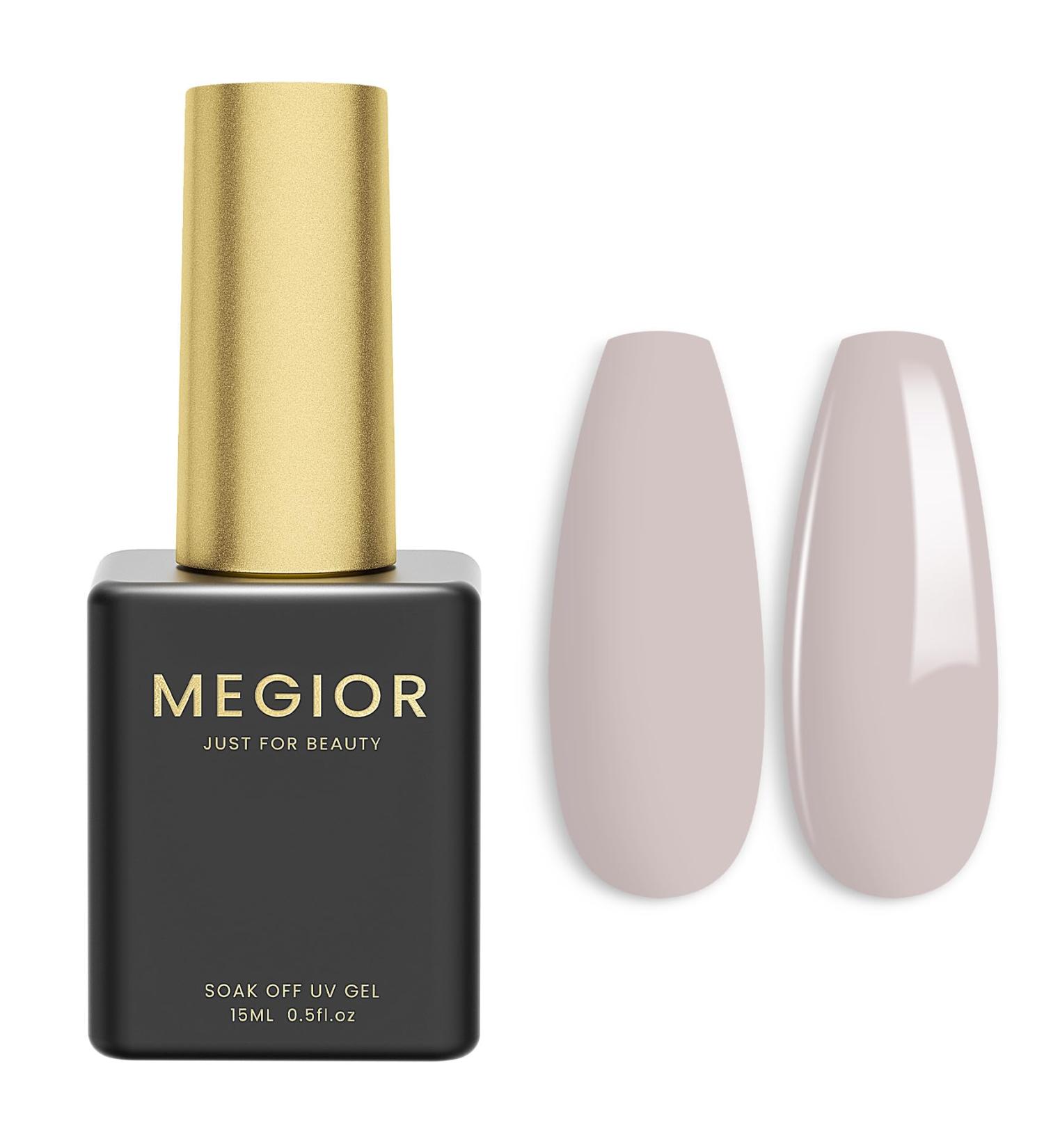 MEGIOR Grey Gel Nail Polish 15ml Cream Grey Gel Polish 1PCS Soak Off UV LED Nail Gel Polish for Nail Art Manicure Salon DIY Home for Women Girls Nails - Buy Online on GoSupps.com