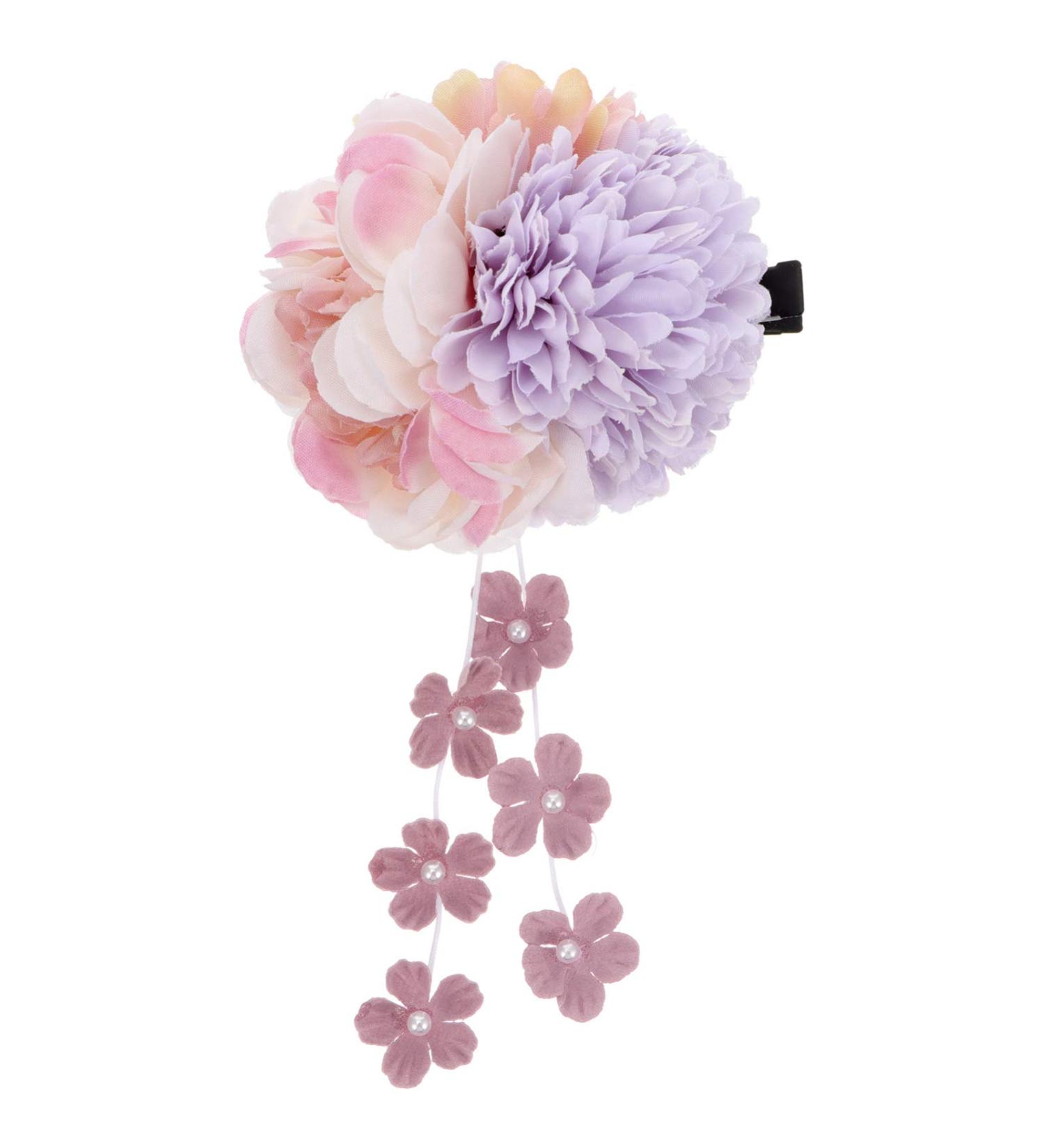 Lurrose Flower Hair Clip with Tassel: Purple Pearl Barrette for Hanfu Cosplay - Buy Online on GoSupps.com