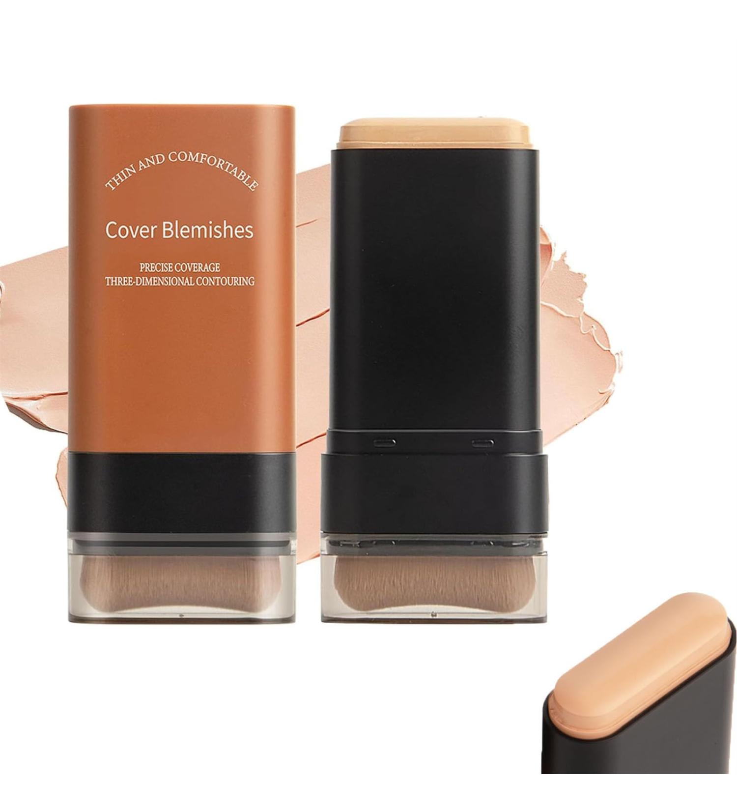 Hydrating Lightweight Foundation Stick with Brush Concealer Foundation 2 in 1 Stick Korea Multi-use Foundation Stick Makeup Lightweight Thin and Comfortable Cover Blemishes (03# 20g) 03# 20 g (Pack of 1) - Buy Online on GoSupps.com