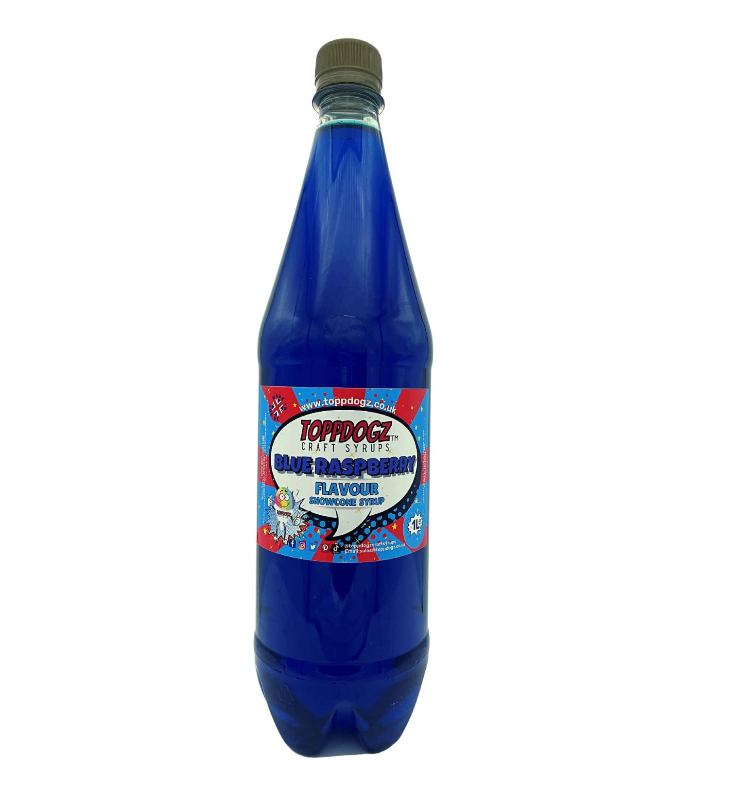 TOPPDOGZ Slush Snow Cone Syrup 1 Litre Blue Raspberry slushie slushy Blue Raspberry 1 l (Pack of 1) - Buy Online on GoSupps.com