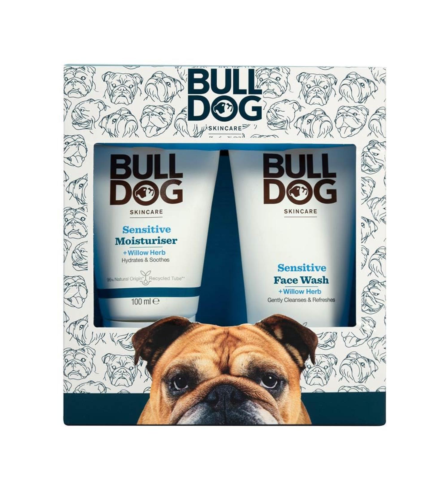 BULLDOG SKINCARE Sensitive Men's Duo Gift Set - Moisturizer & Face Wash | Gentle Skincare Set - Buy Online on GoSupps.com