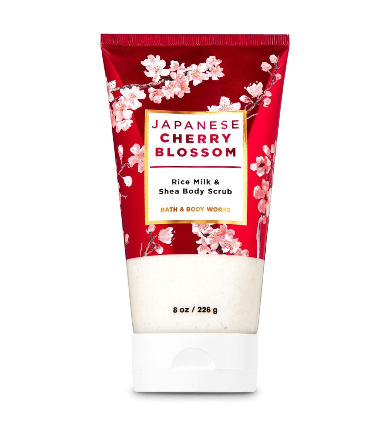 Bath & Body Works Japanese Cherry Blossom 2020 Edition Rice Milk and Shea Body Scrub 8 oz / 236 g