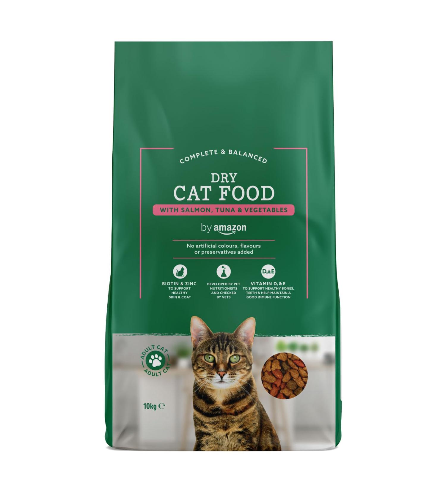 by Amazon - Complete dry food for adult cats salmon tuna and vegetables 1 pack of 10 kg - Buy Online on GoSupps.com