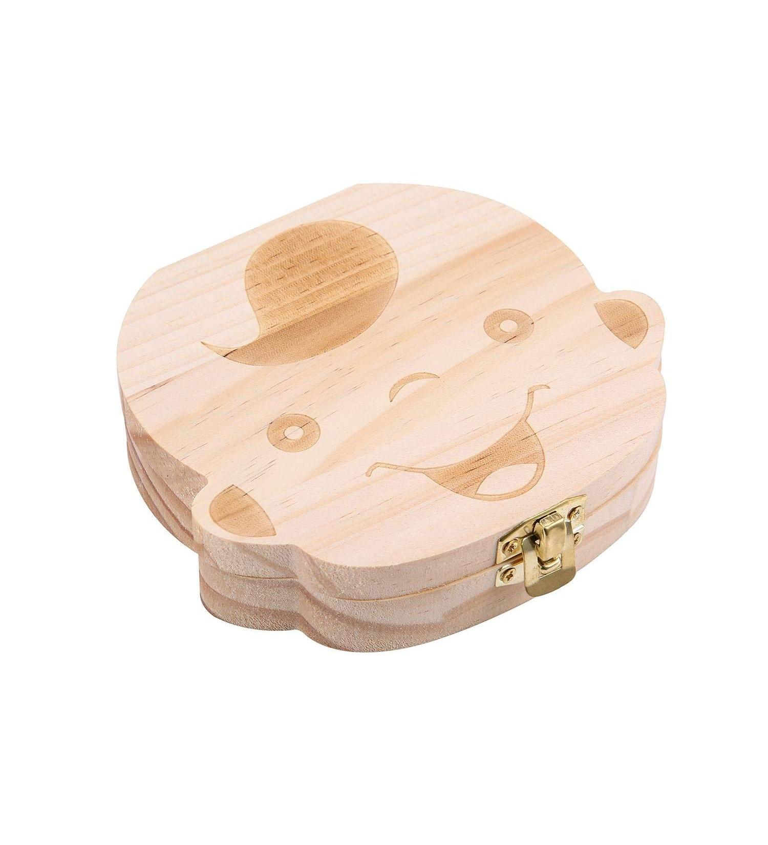Baby Boy Wooden Tooth Fairy Keepsake Box - Kids Tooth Storage Organizer - Buy Online on GoSupps.com